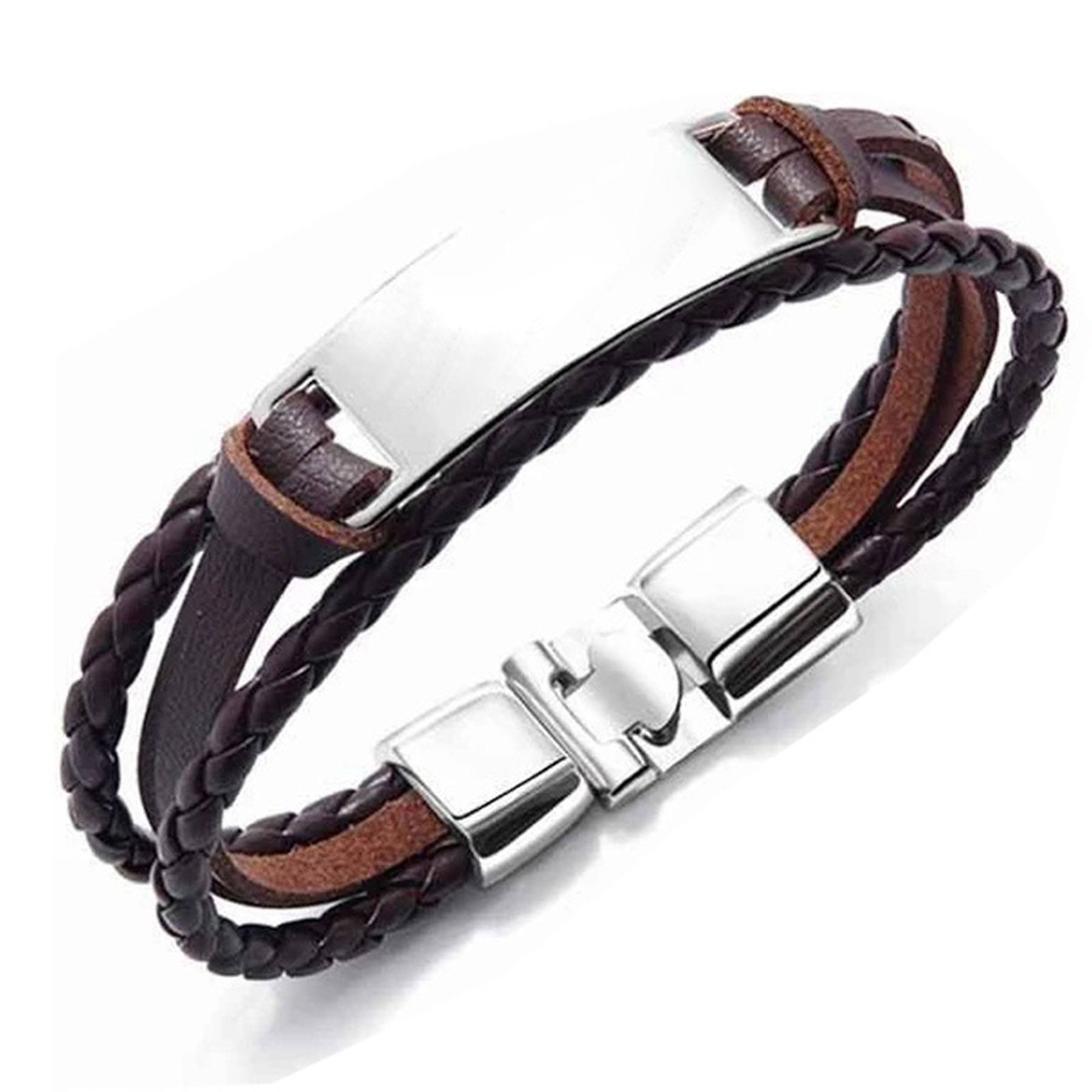 Genuine Leather Bracelets for Men Women 4