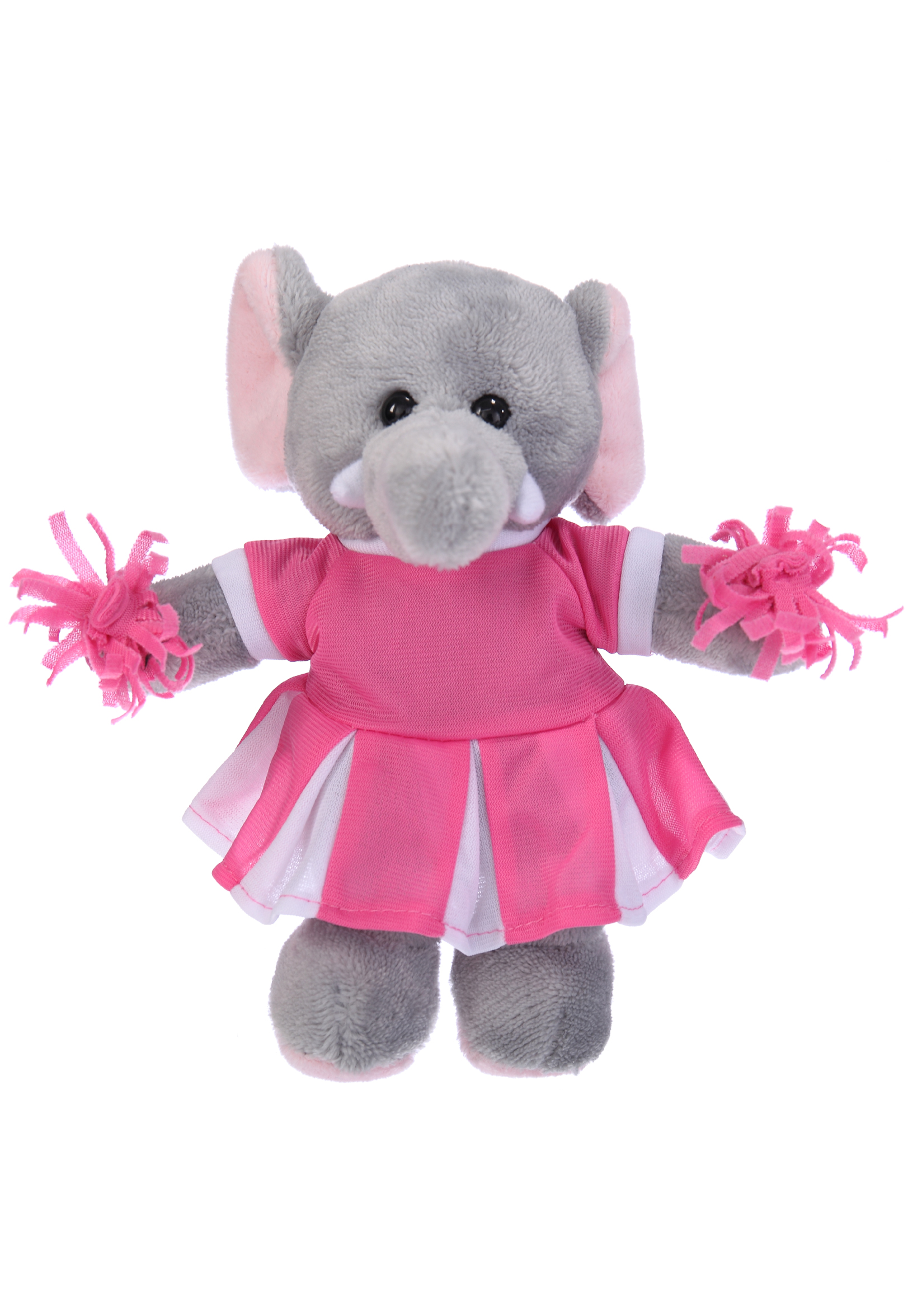 Soft Plush Stuffed Elephant with Cheerleader Outfit 1
