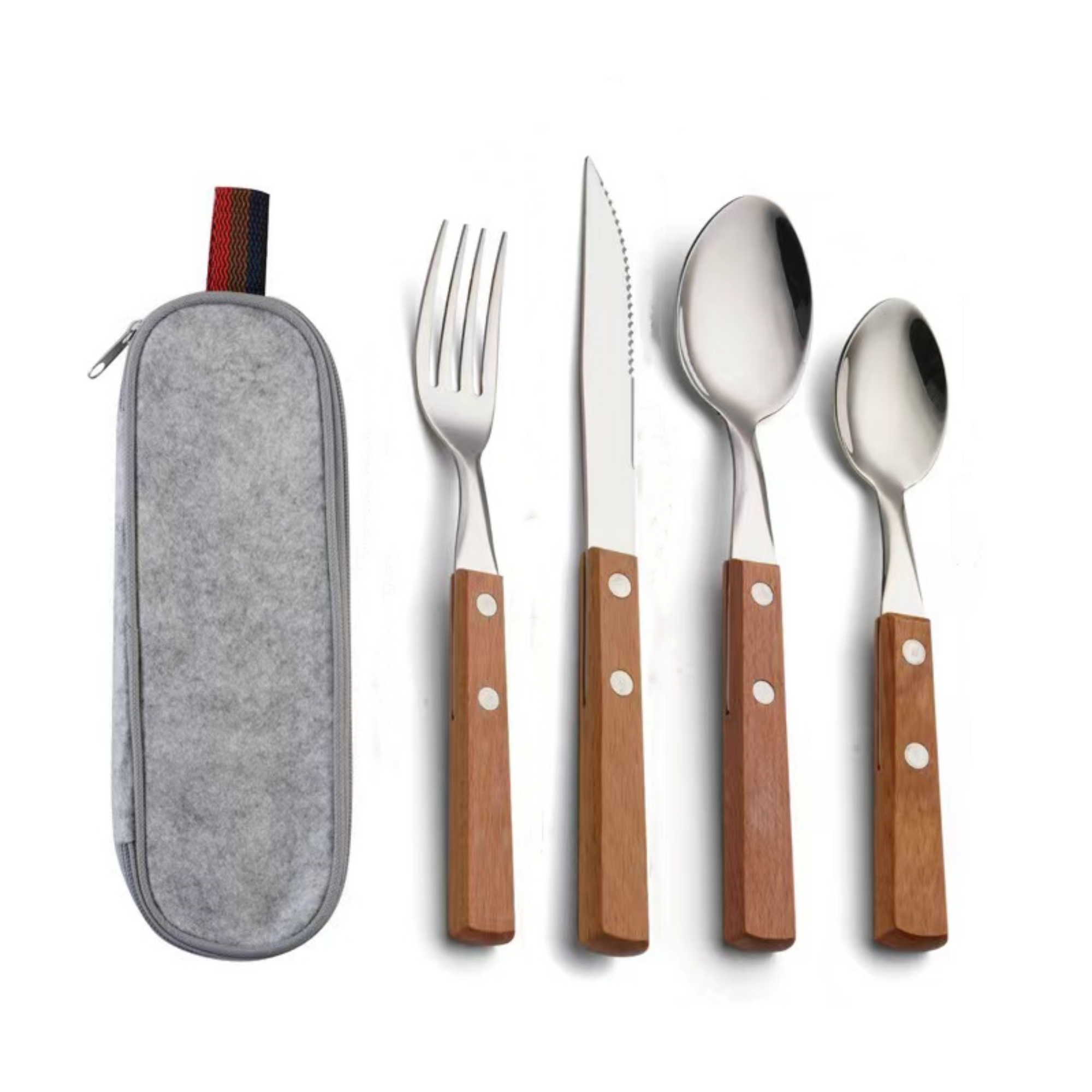 Stainless Steel Travel Utensils Set With Case 6