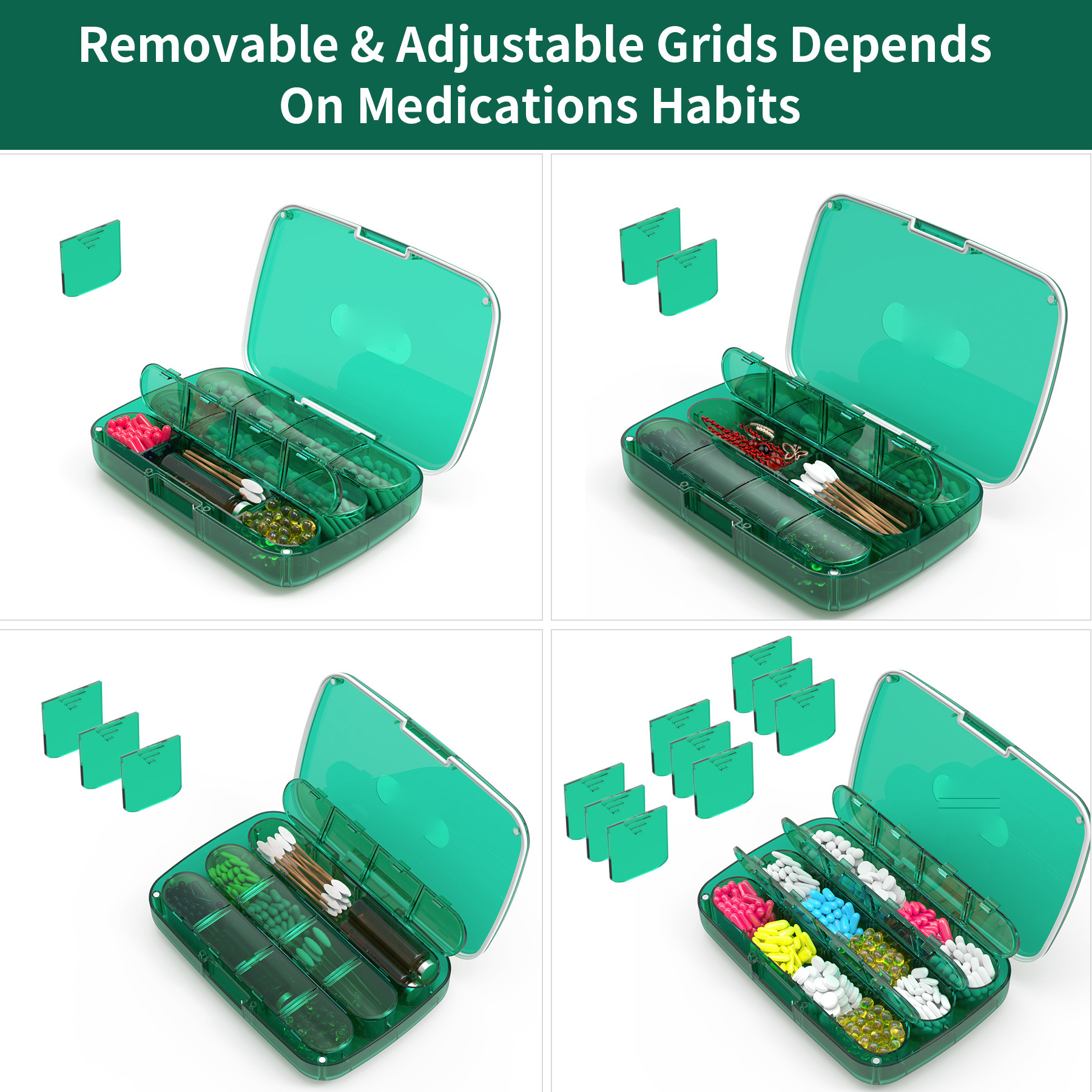 Waterproof Large Travel Pill Organizer