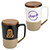 Bellaria 15 oz Ceramic Mug with Wood Lid 22