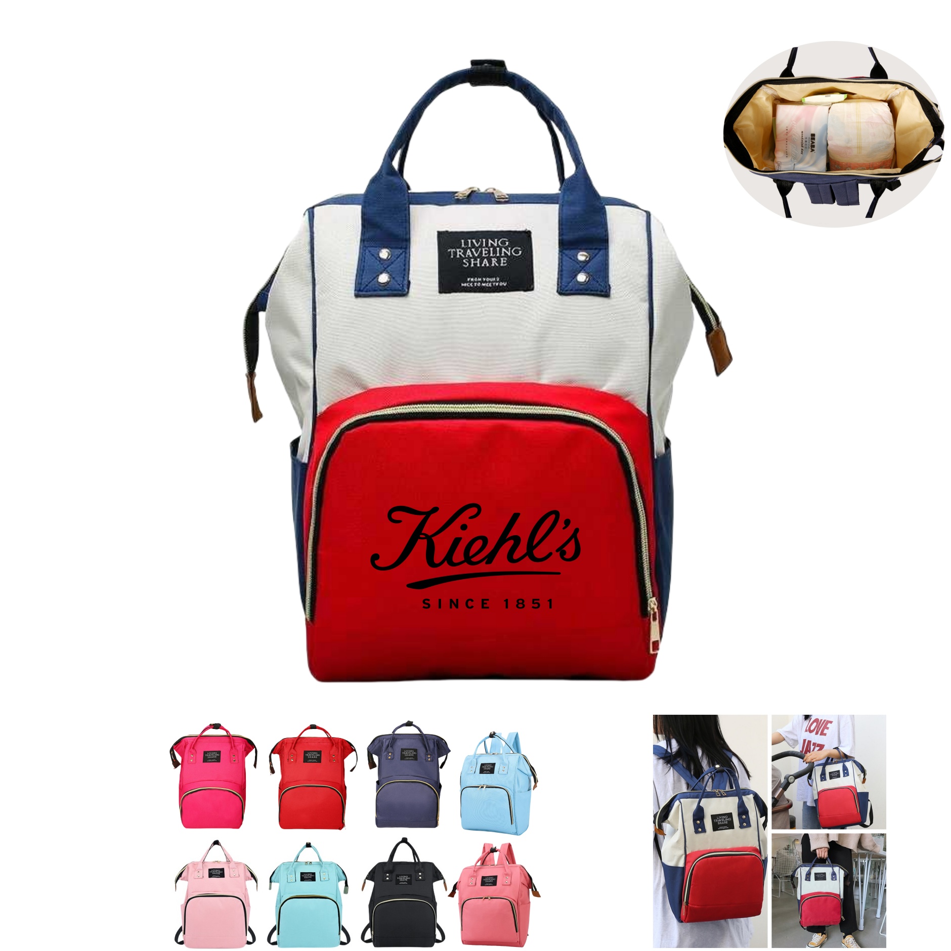 Multifunctional Large Capacity Mommy Diaper Backpack 12