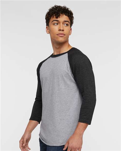 Unisex Baseball Fine Jersey Three-Quarter Sleeve Tee - 6930 38