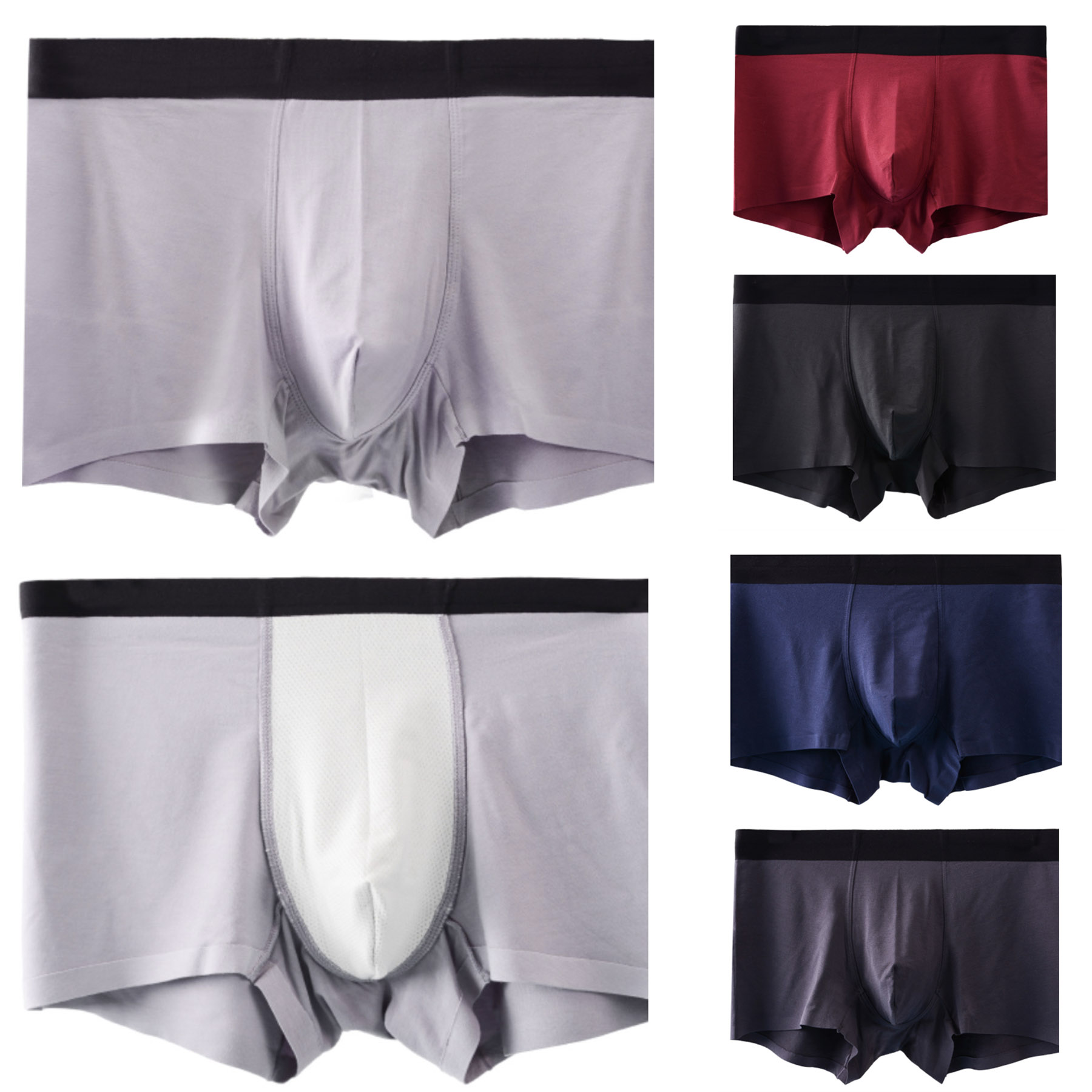 Men's Cotton Classics Fit Stretch Boxer Briefs With Waistband Customized 2