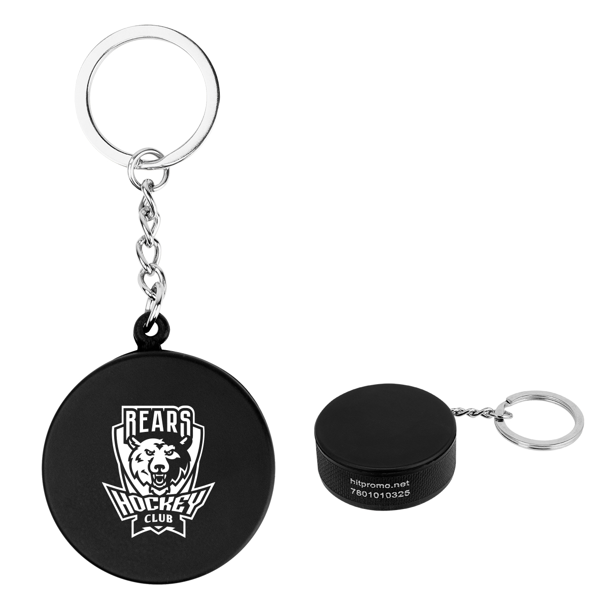 Hockey Puck Stress Reliever Keychain 2