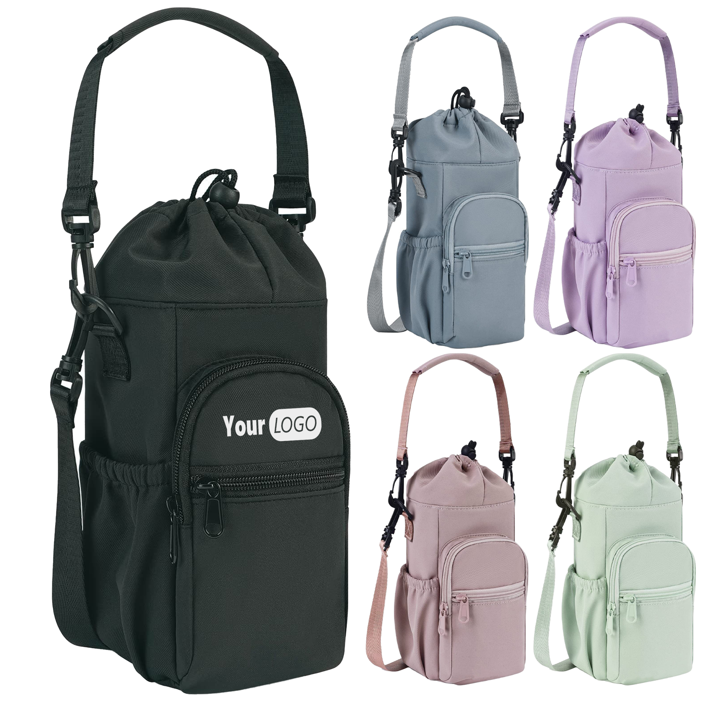 Cloth Can Be Slung Over A Thermos Cup Cover, custom fanny pack with logo imprint 5