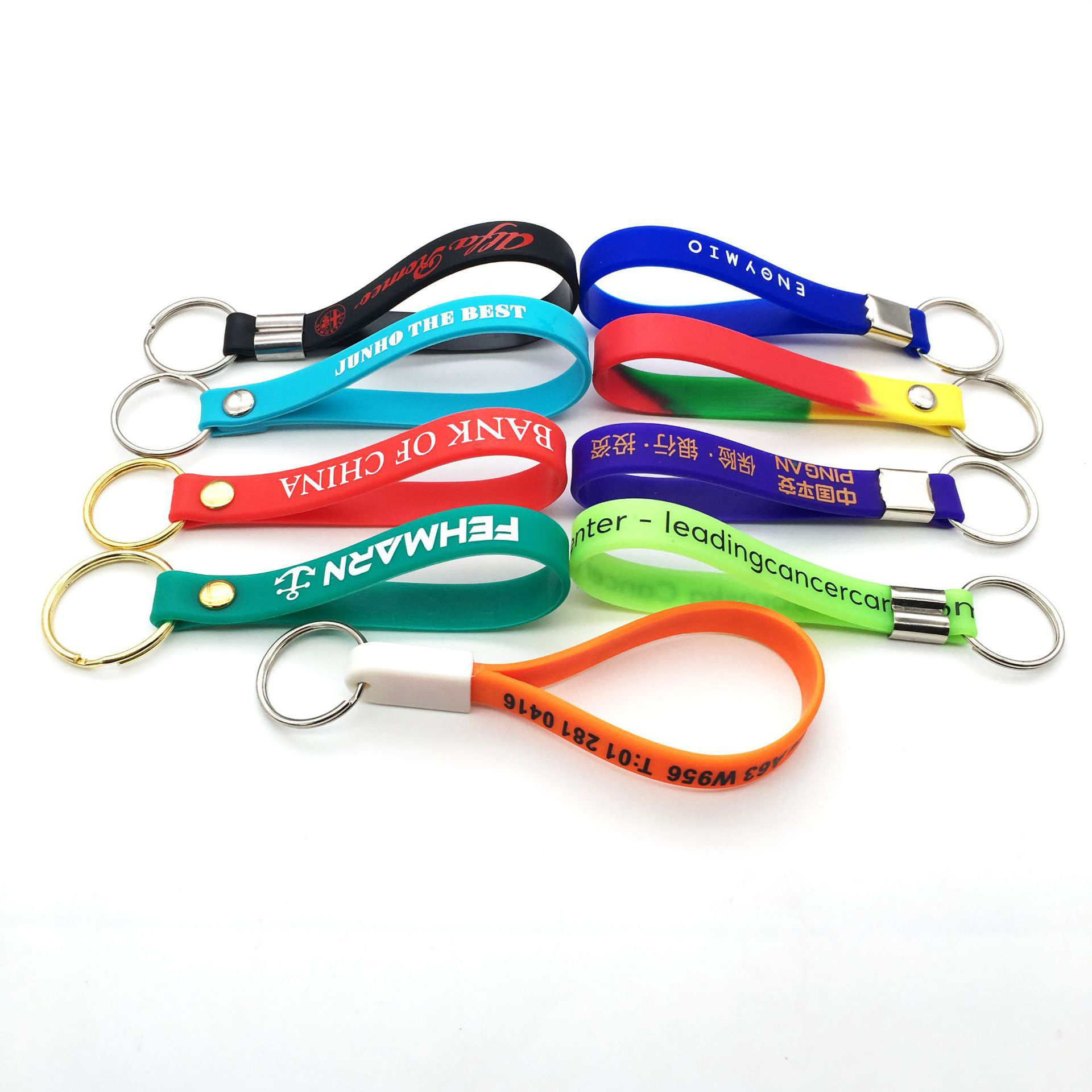 Motivational Silicone Bracelet Key Chains 5