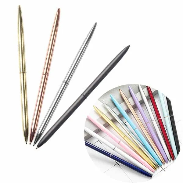 Slim Metallic Twist Glossy Retractable Writing Ballpoint Pen 2