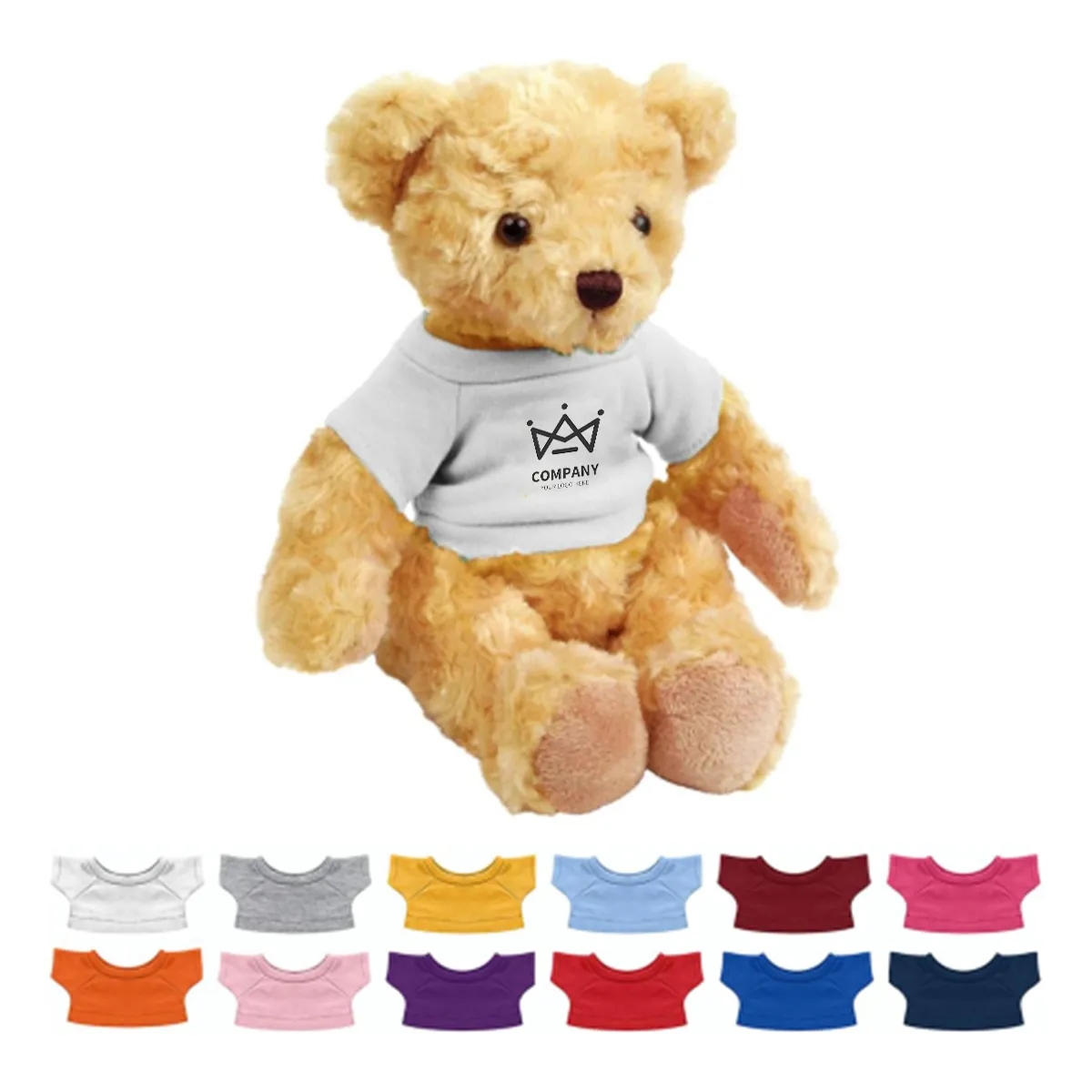 Personalized Teddy Bear Stuffed With custom printed shirt 1