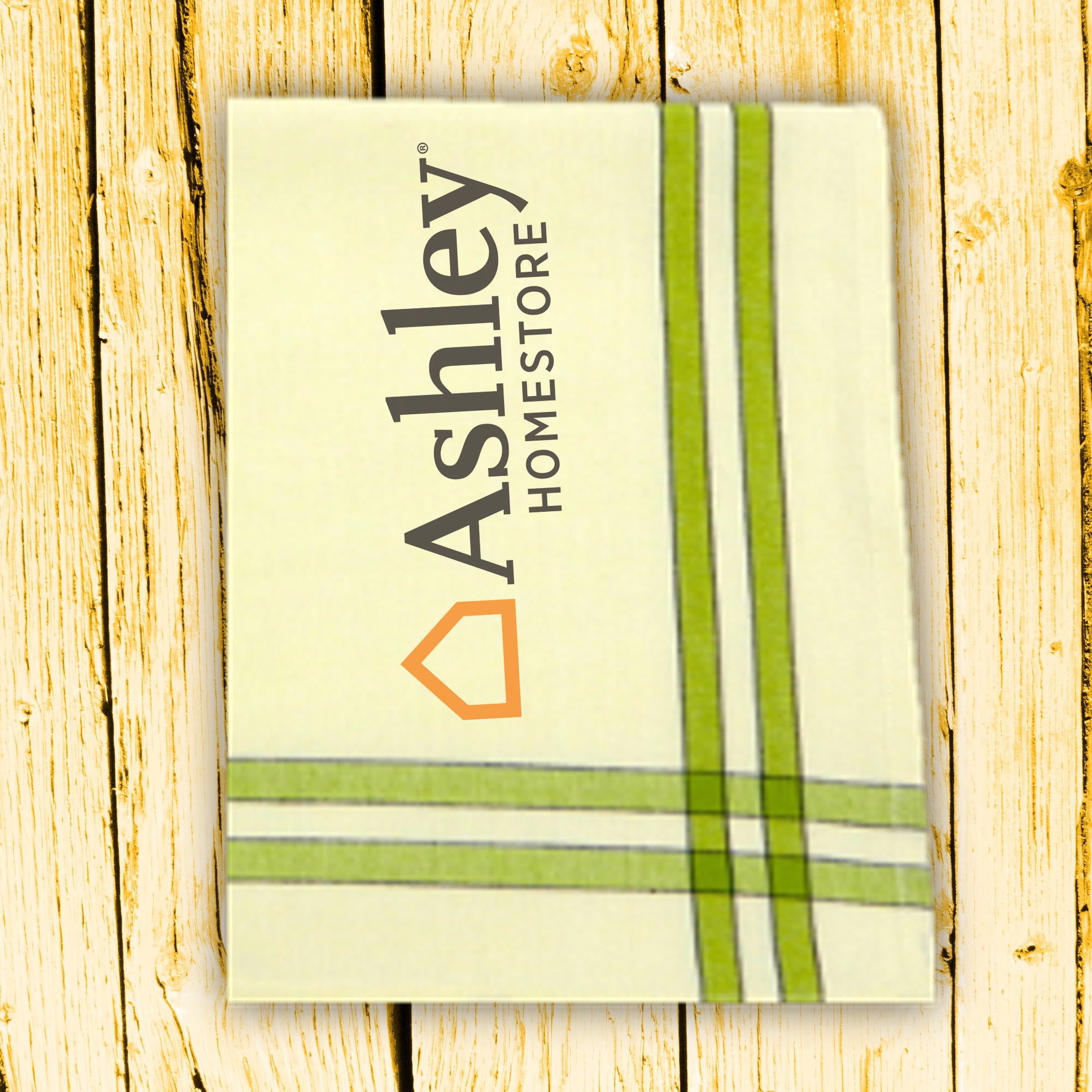Lime/Black Double Stripe Kitchen Towel - 20"x28" 2