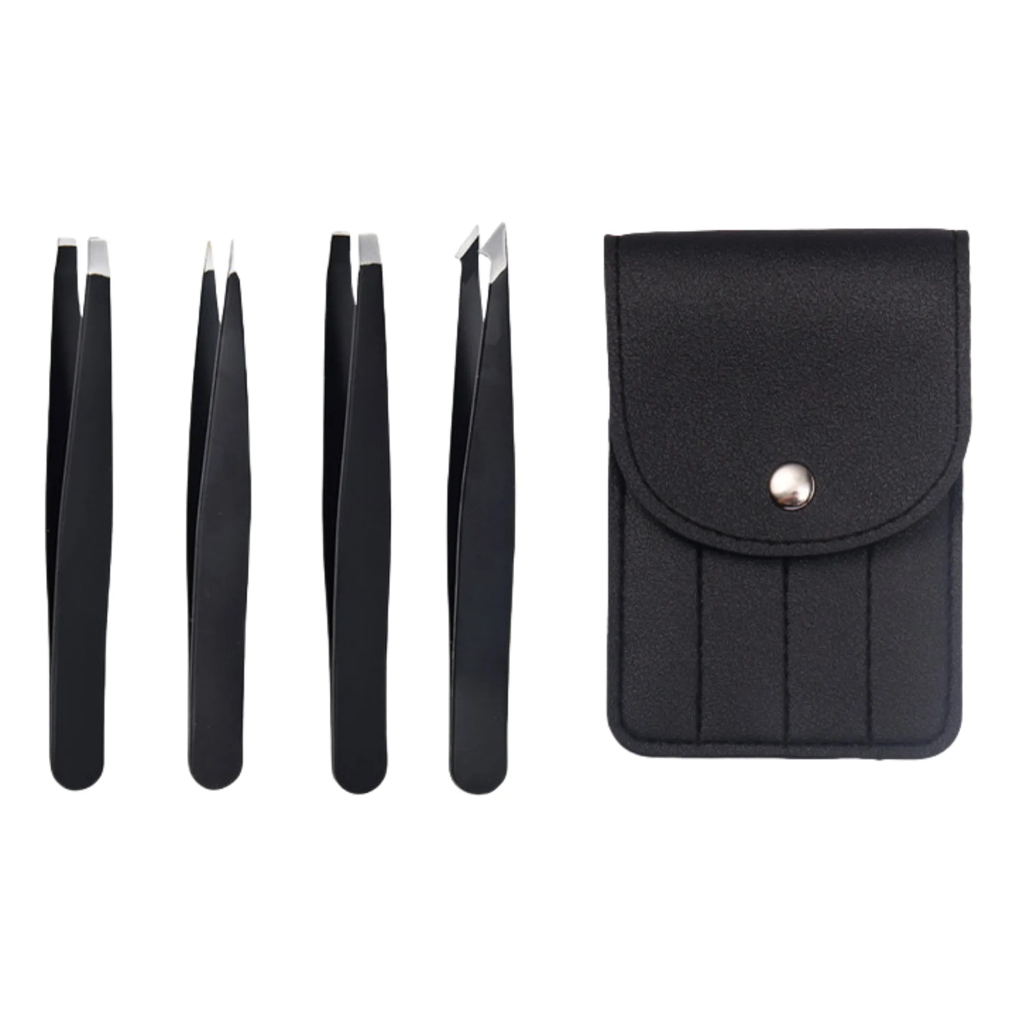 Professional Stainless Steel Eyebrow & Beard Tweezers Set 2
