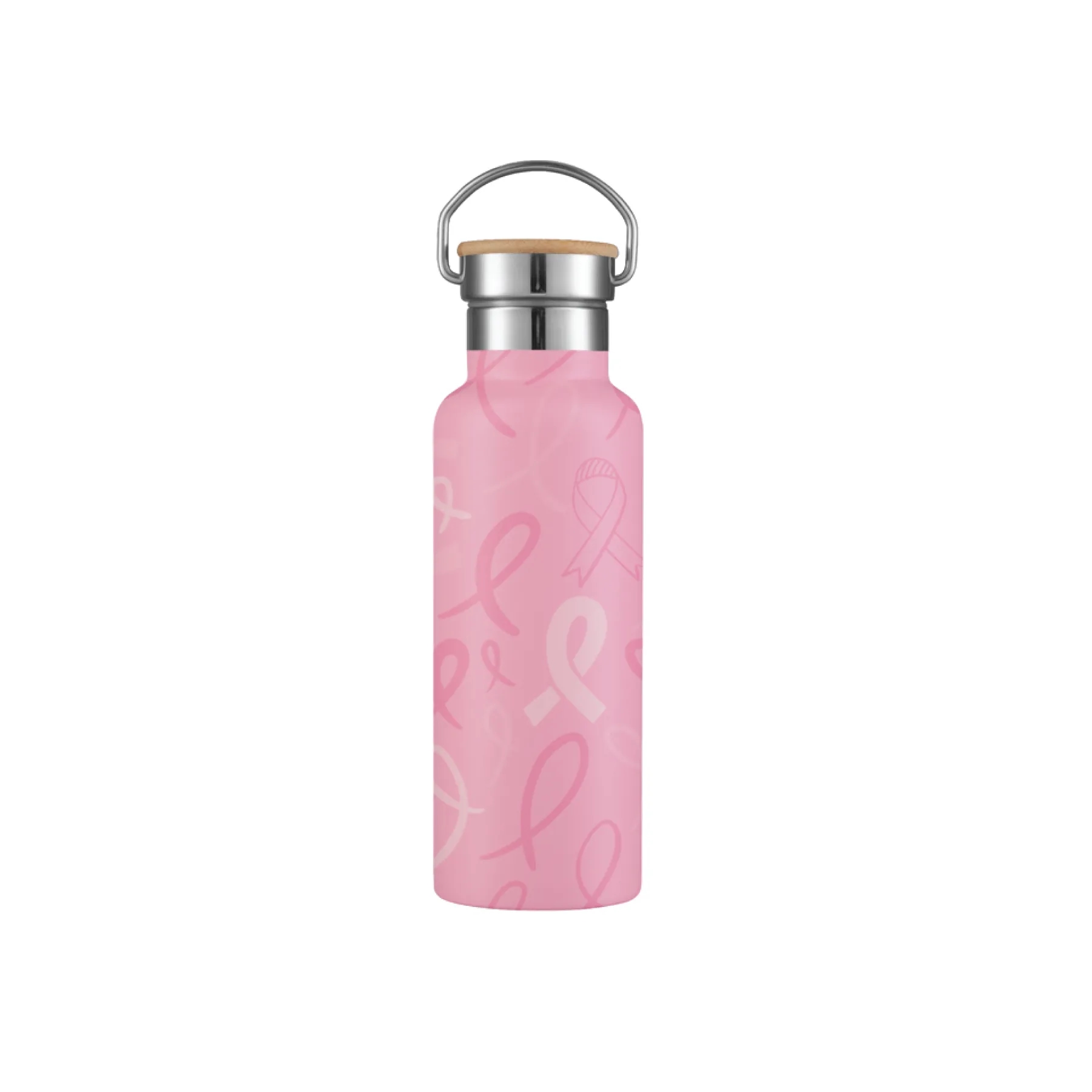 17oz Wood Lid Stainless Tumbler with Handle 7
