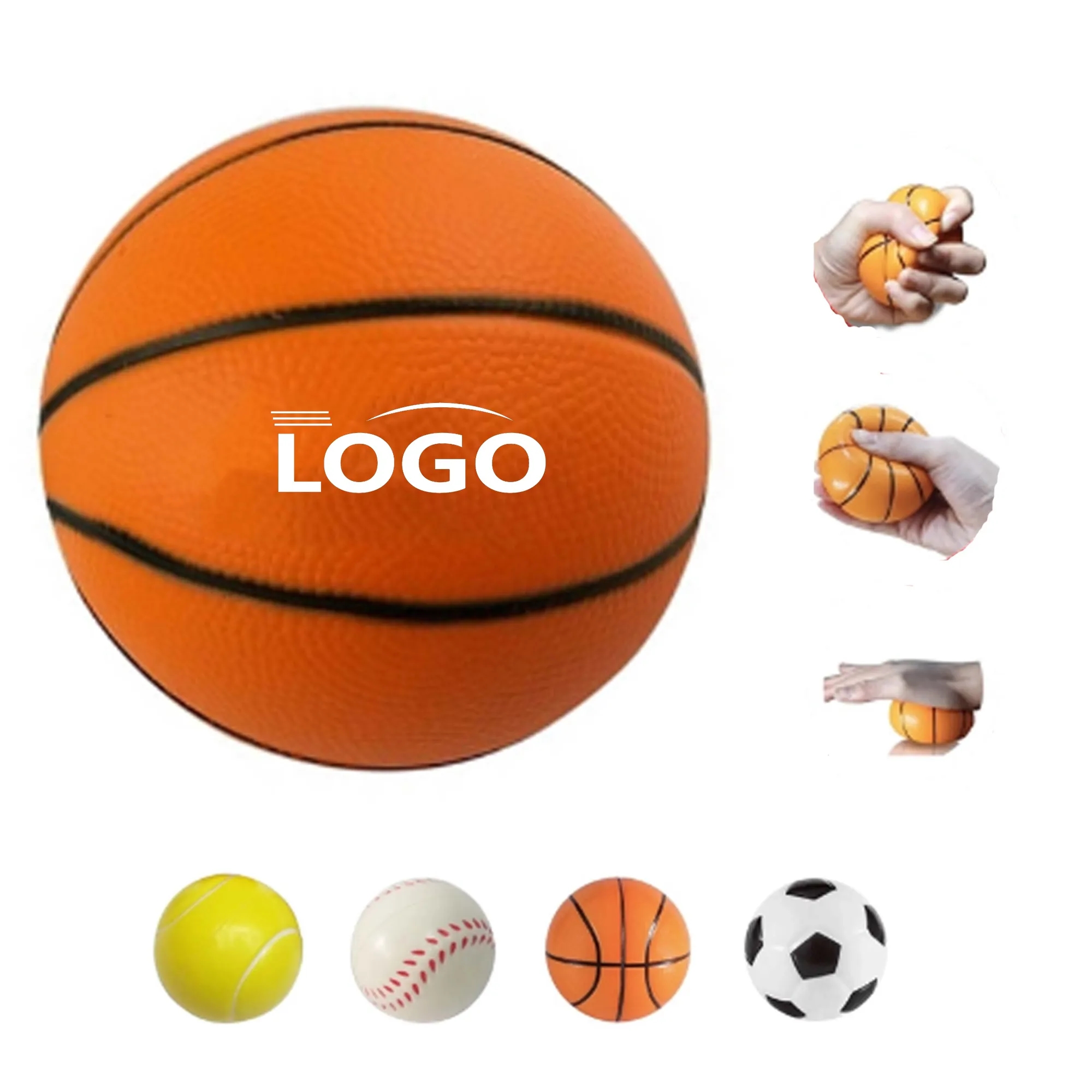 2.5" PU Squeezable Stress Reliever Ball Decompression Toy 3