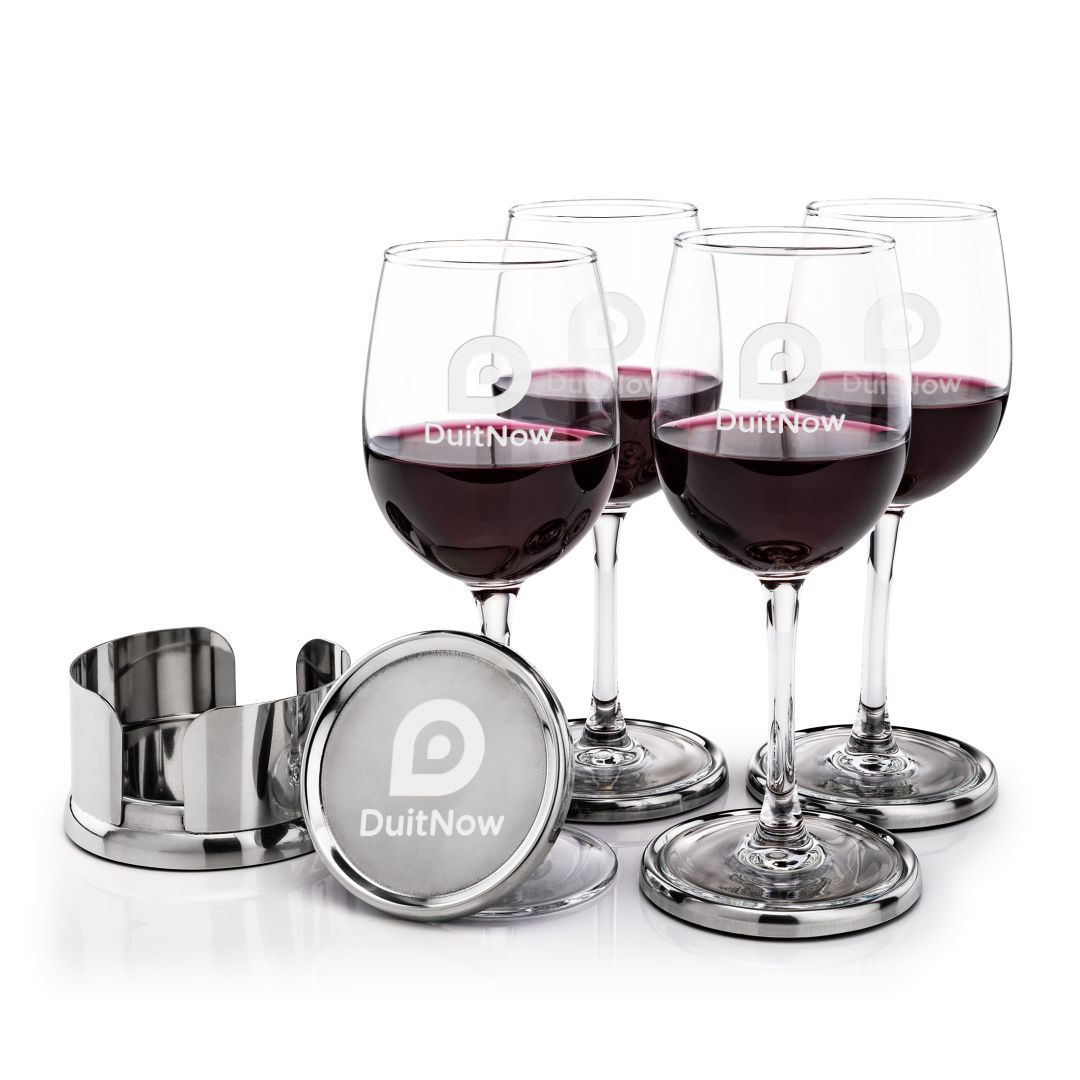 Baldoni Coasters & Connoisseur Wine Set