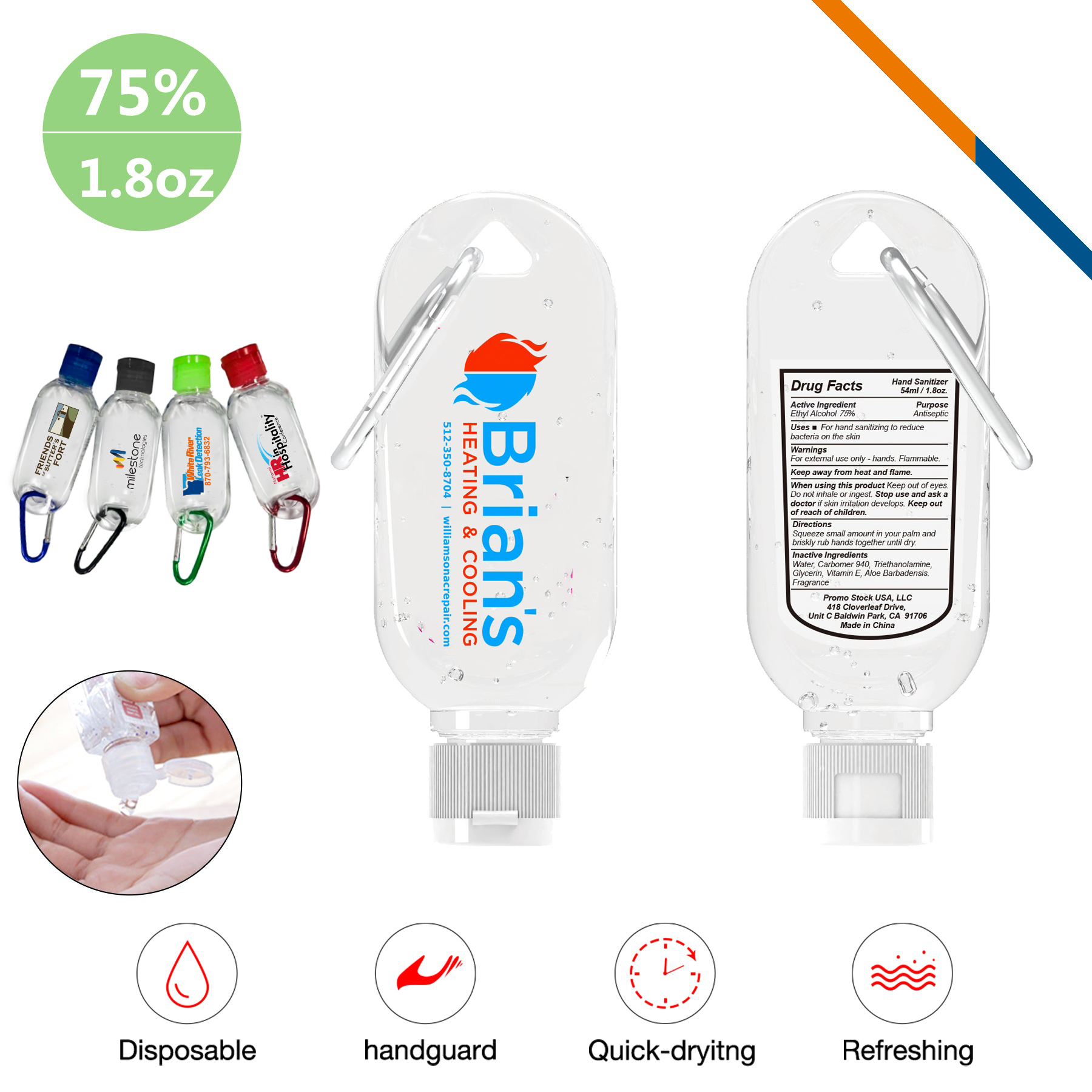 Carabiner Gel Hand Sanitizer 5