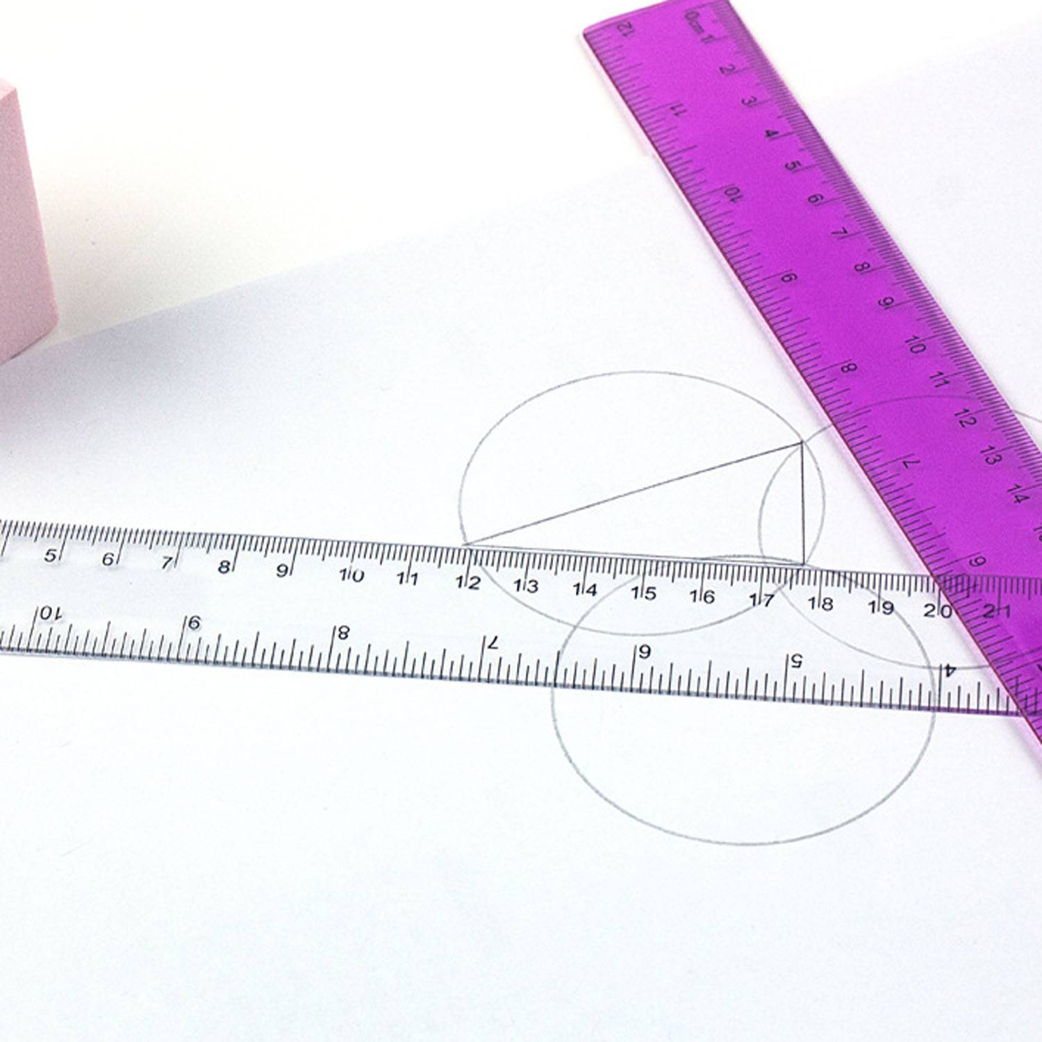 12-Inch Transparent Plastic Ruler 2