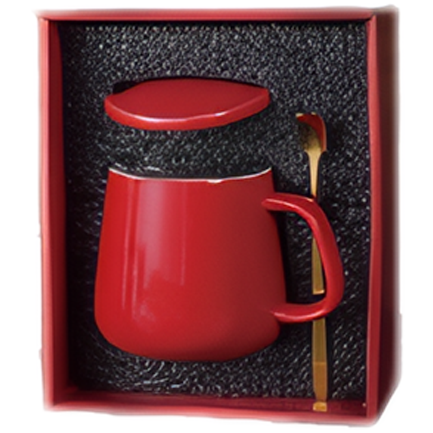 13oz Ceramic Cup Spoon Gift Box Set 6