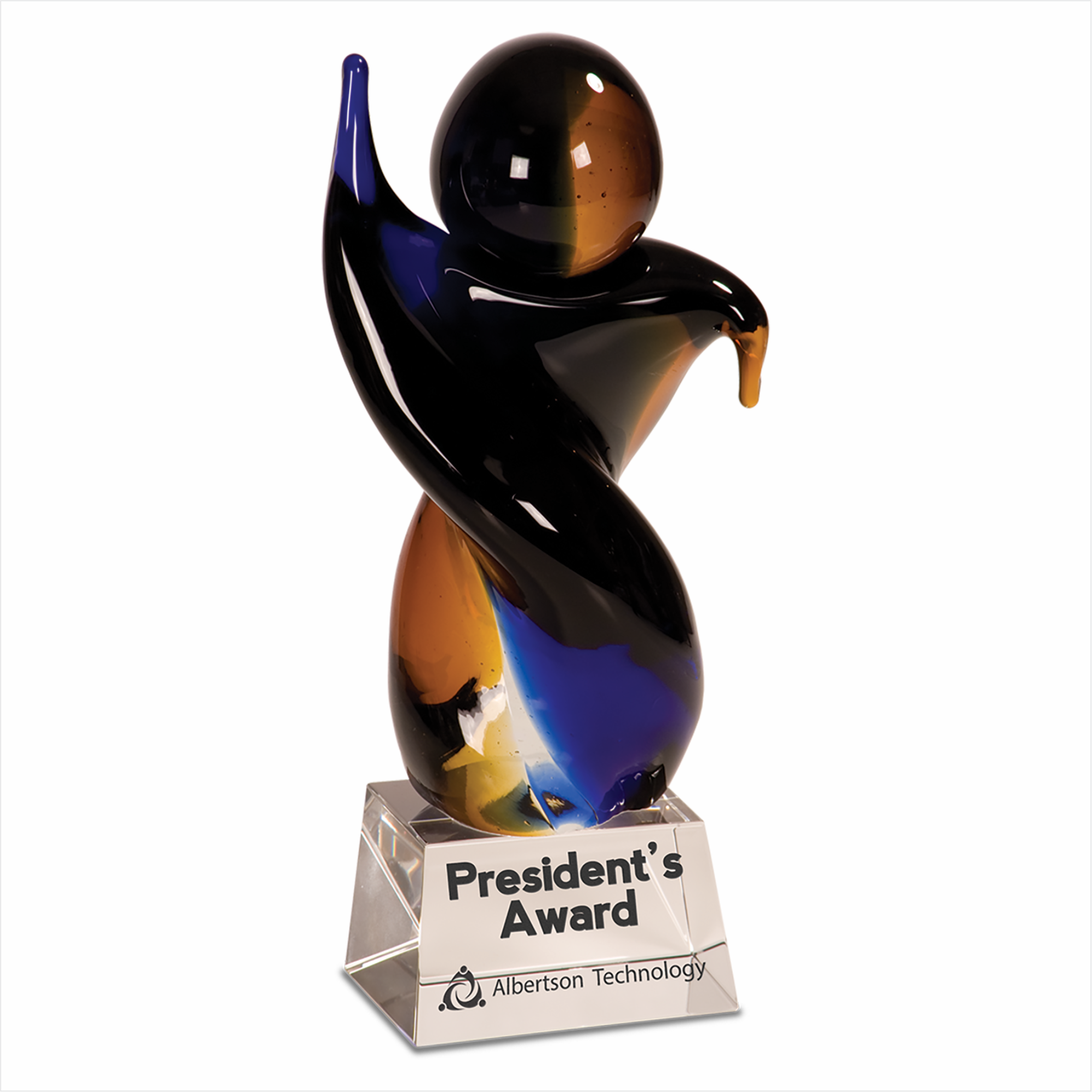 7 3/4" Twisted Body Art Glass 4