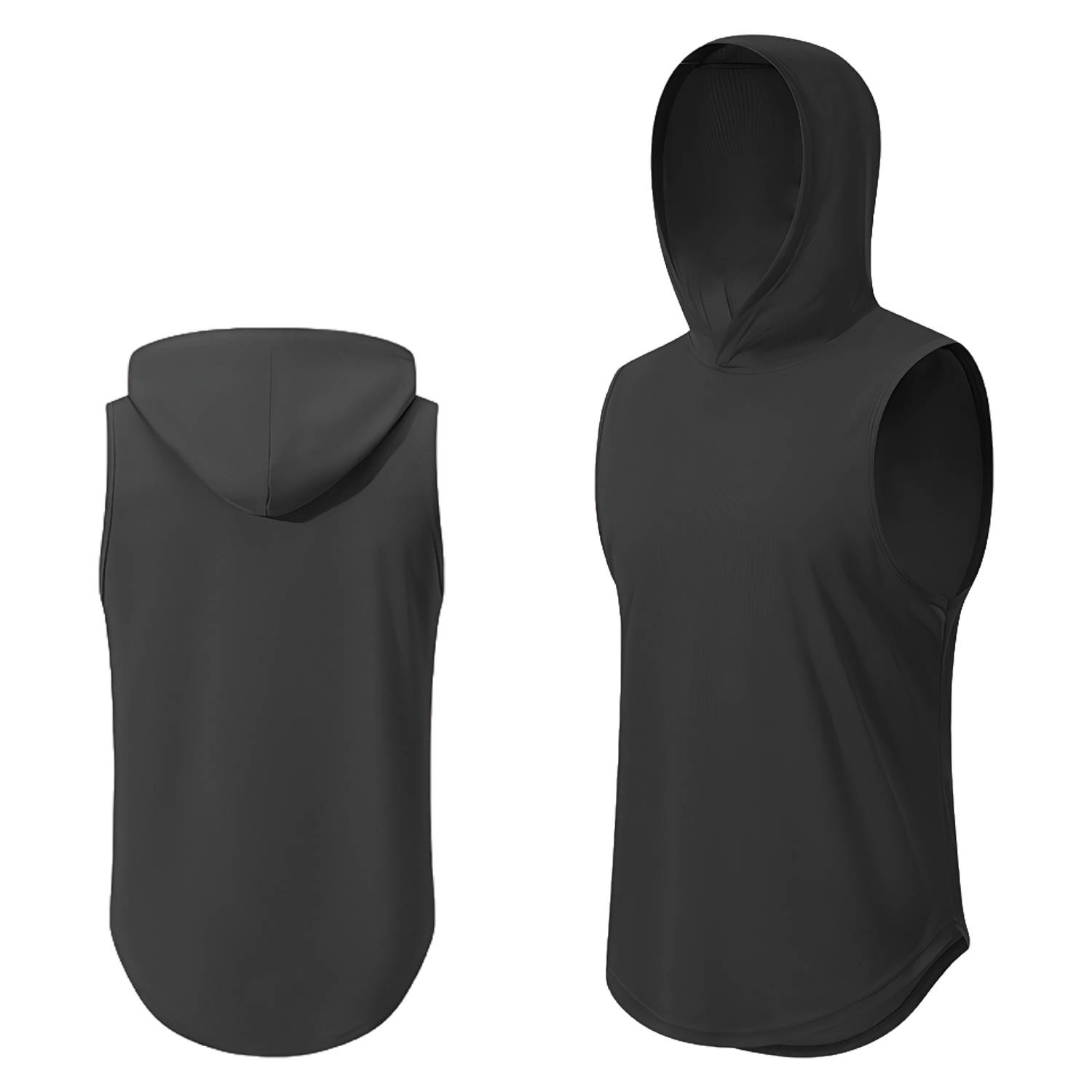 Quick Drying Loose Hooded Fitness Sport Vest 4