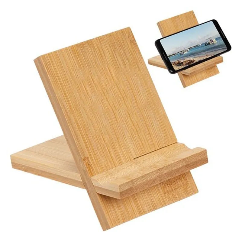 Bamboo Wood Cell Phone Stand 2
