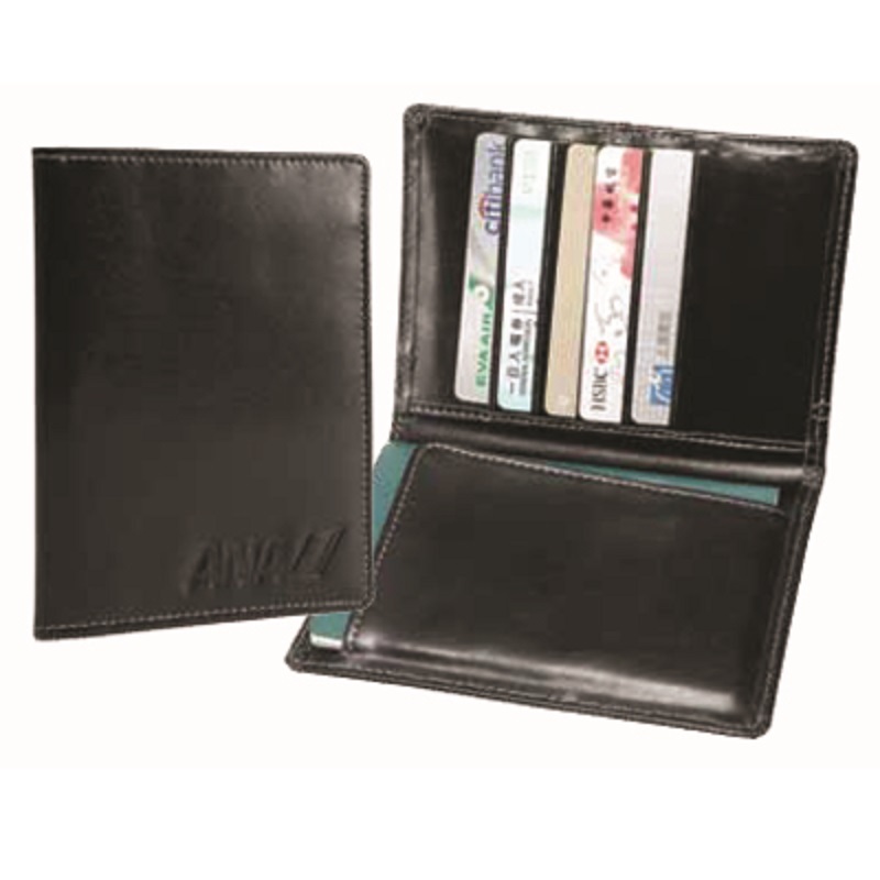 Atlantis Leather Passport Wallet (Black)