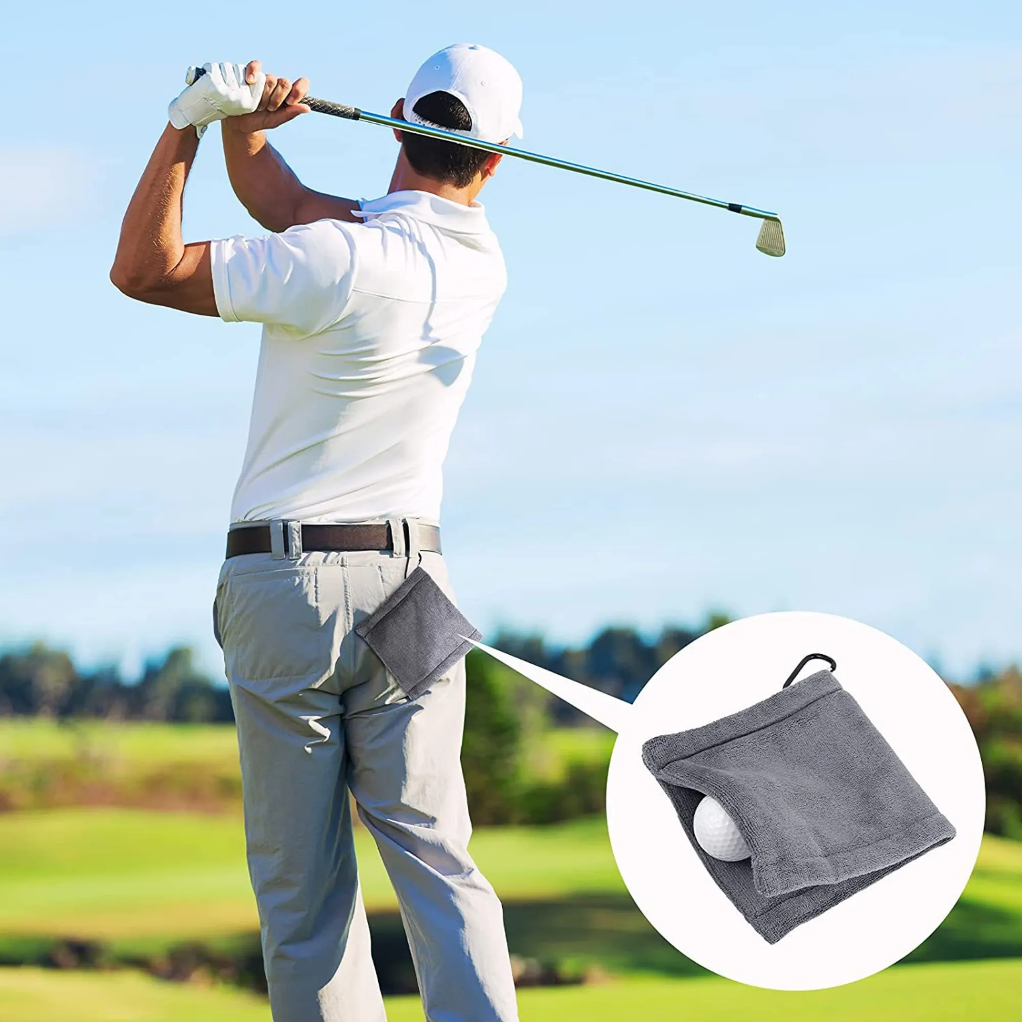 Premium Golf Ball Towel with Wet/Dry Technology & D Clip 1