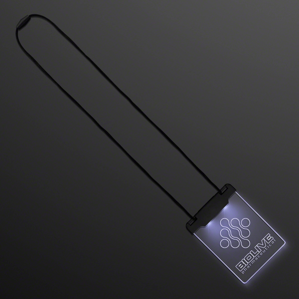 Laser Engraved - Space Glow Light Badge Necklace 1
