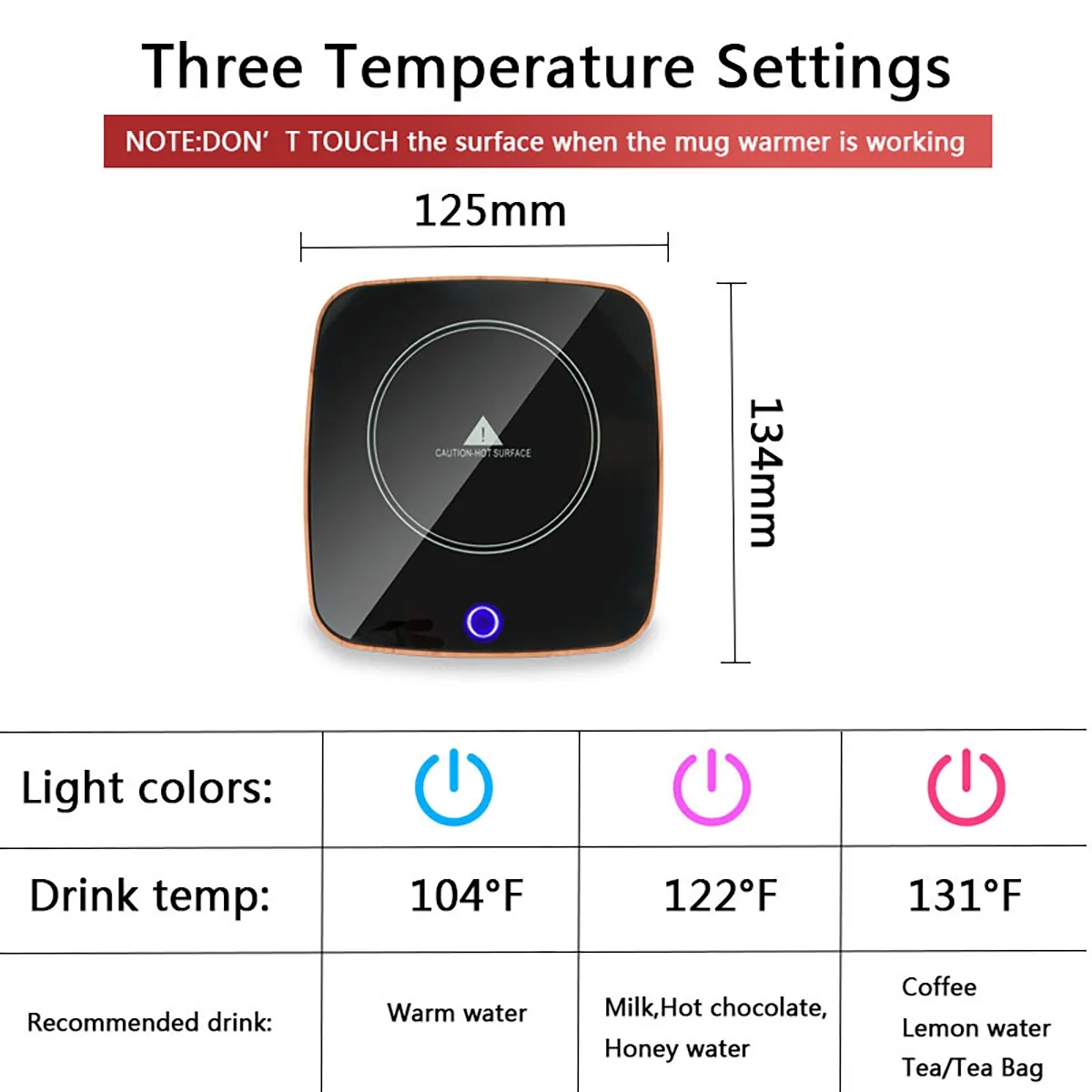 Smart Waterproof Coffee Mug Cup Warmer 5