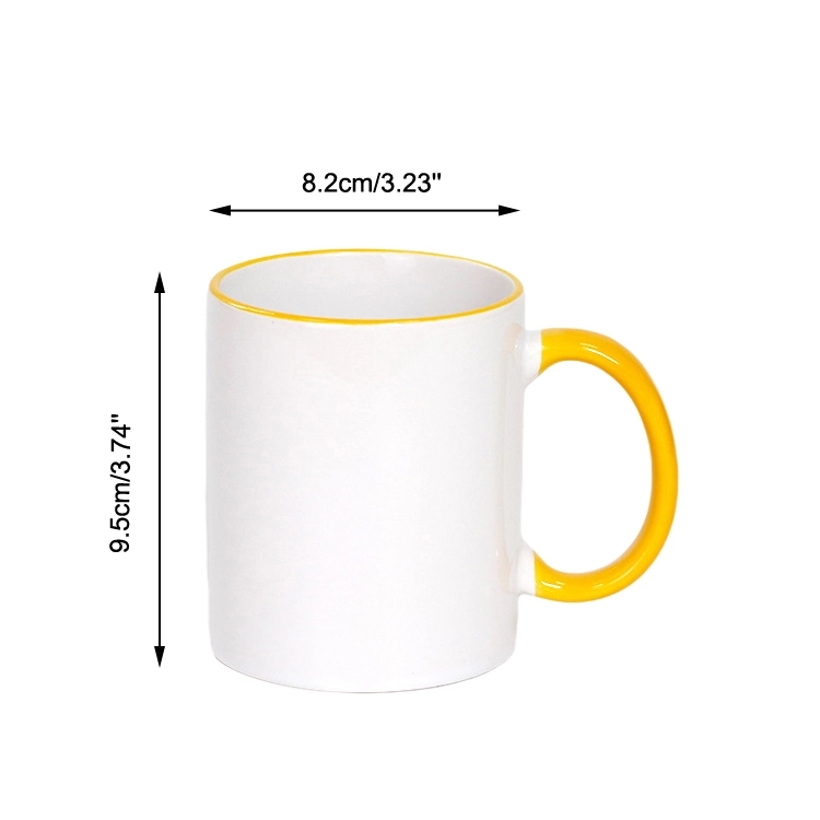 Two-Tone Coffee Mug 11 oz Ceramic Sublimated Cups 12
