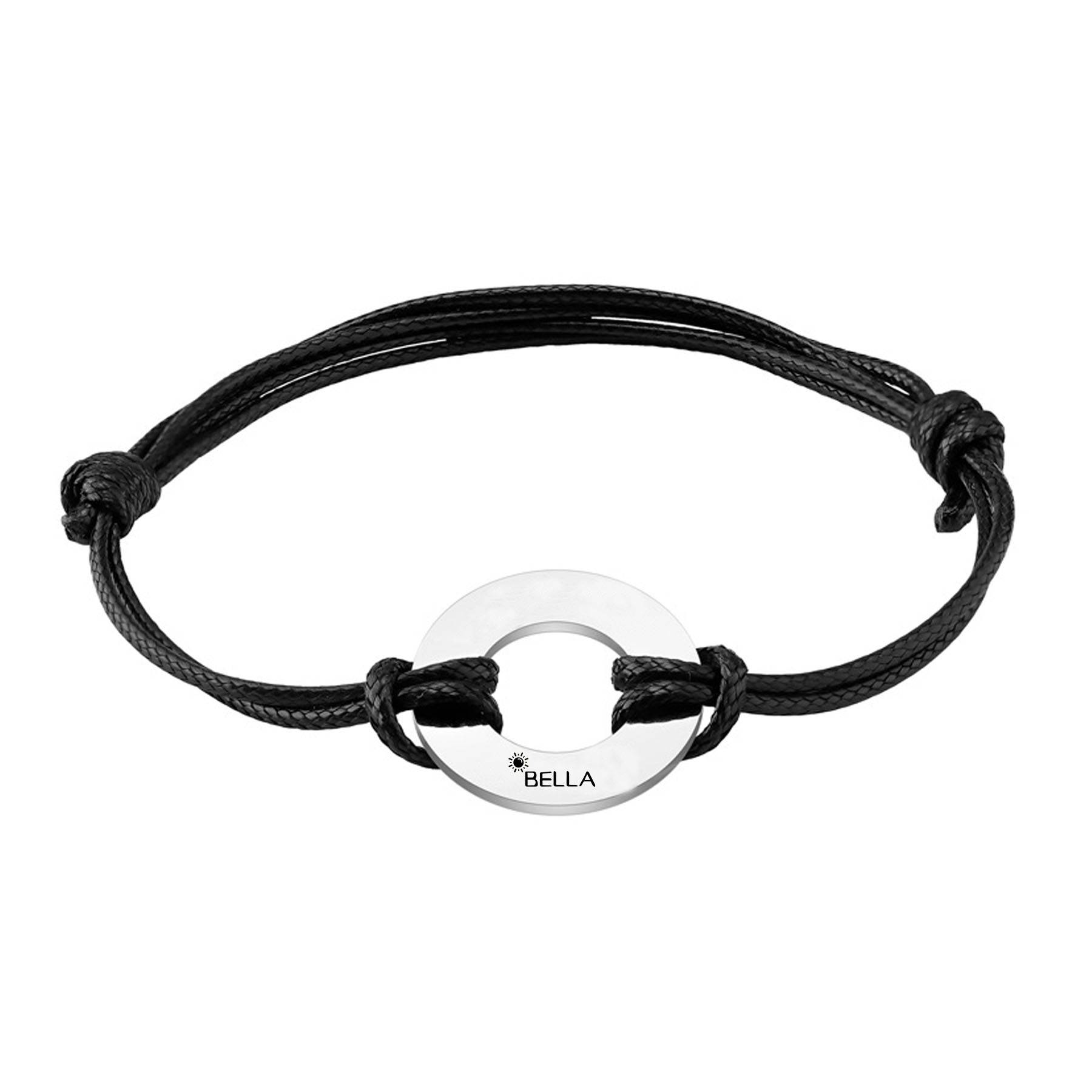Circular engraved leather bracelet 5