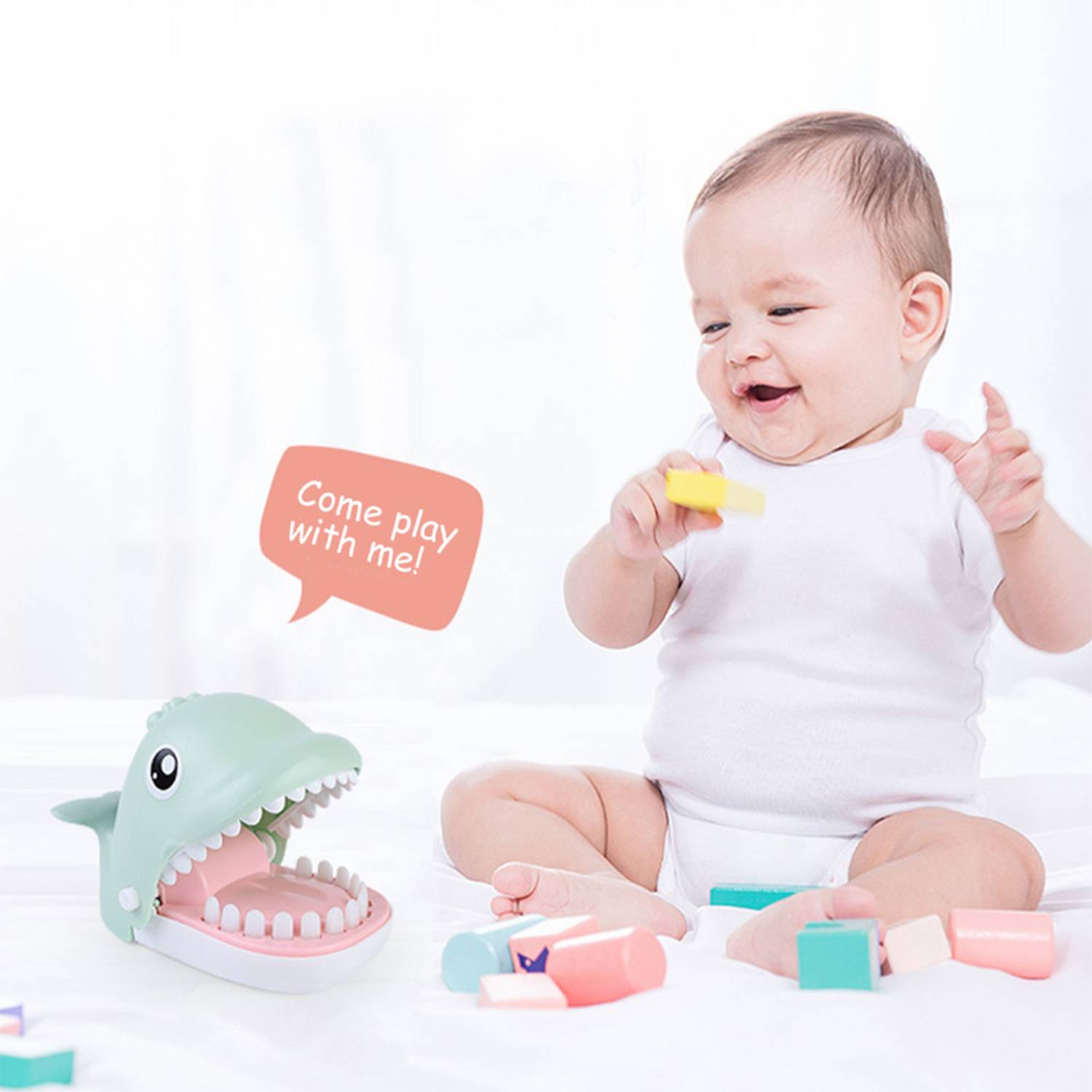Kids Cute Whale Dentist Bite Finger Game Toy 4