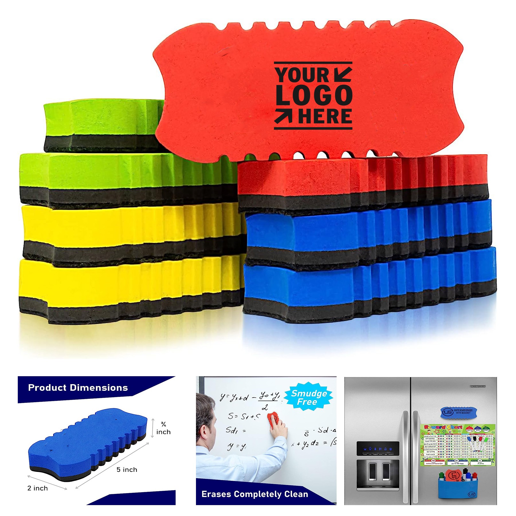 5 x 2 x 0.75 Inches Dry Erase Magnetic Whiteboard Eraser 1