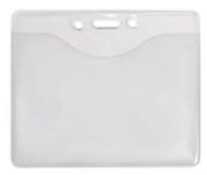 4.32" W x 4.00" H - Horizontal Clear Vinyl Badge Holder (Blank) 3