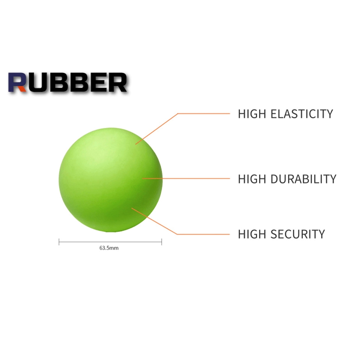 Rubber Hockey Yoga Fitness Bouncy Ball 3