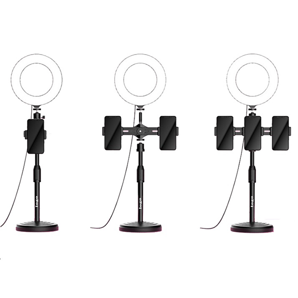 Cell Phone Stand With Selfie Ring Light For Live Stream 3