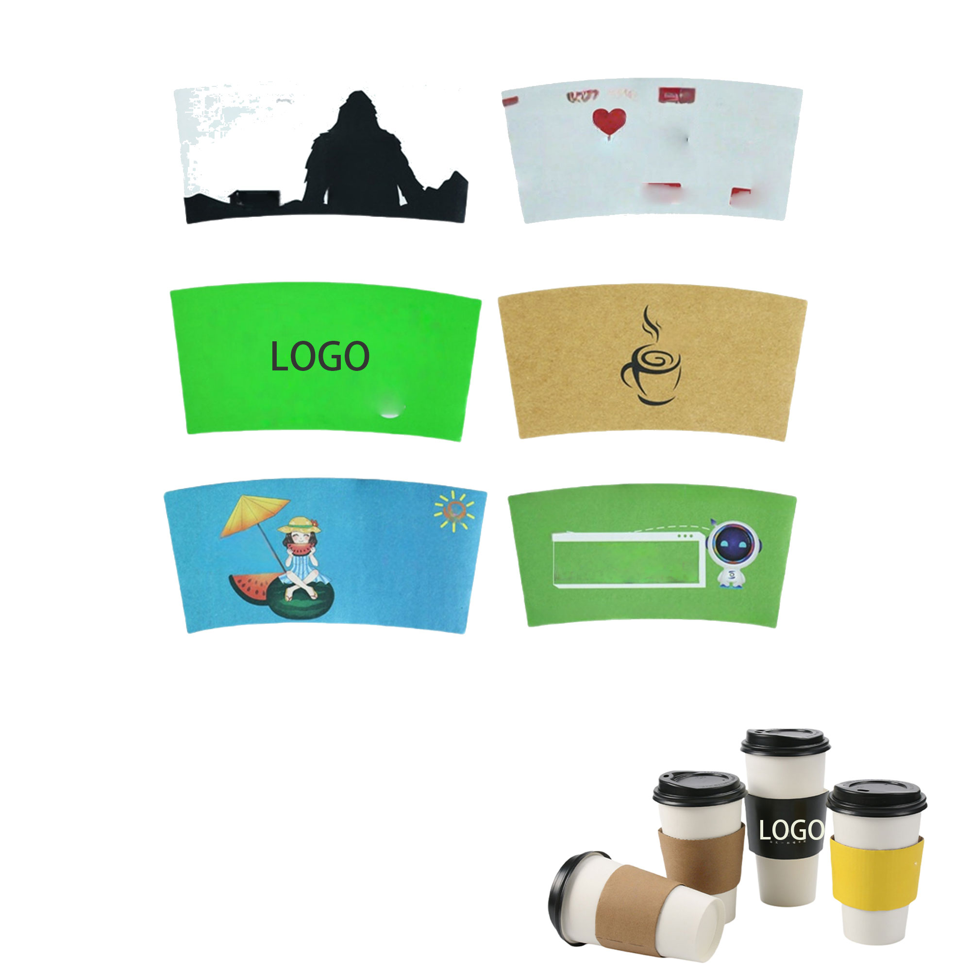 Mug Corrugated Paper Insulated Sleeves 4