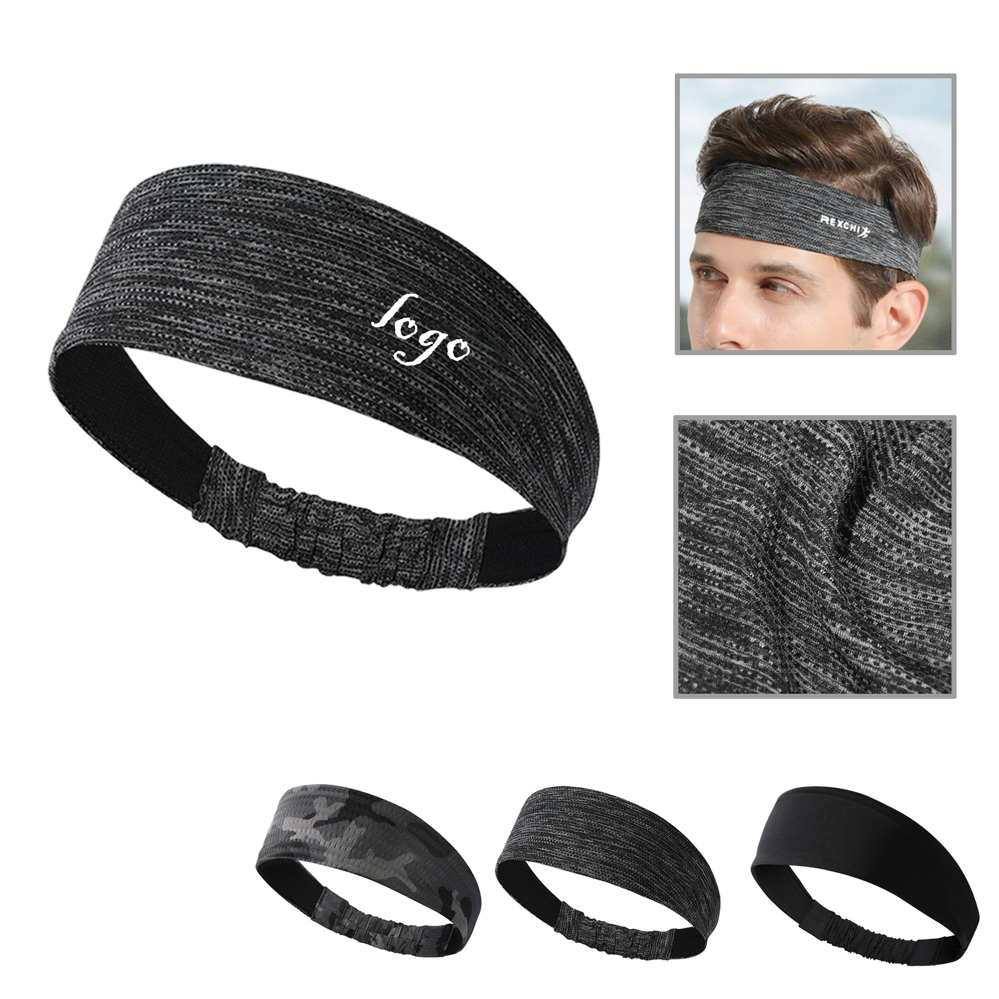 MOQ100 Cooling Ice Silk Athletic Headband 3
