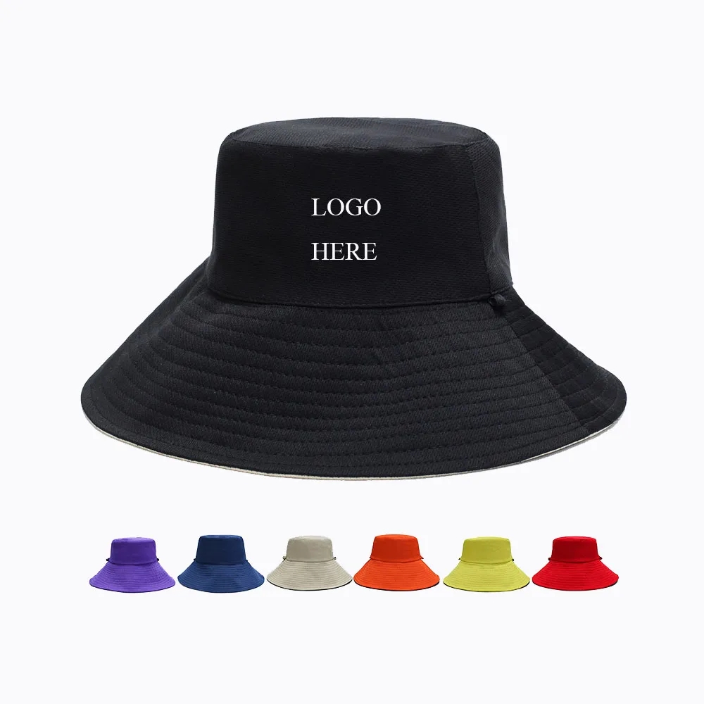 Reversible Wide Brim Cotton Bucket Cap 3