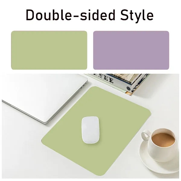 Pure Color Office Leather Non-slip Mouse Pad 2