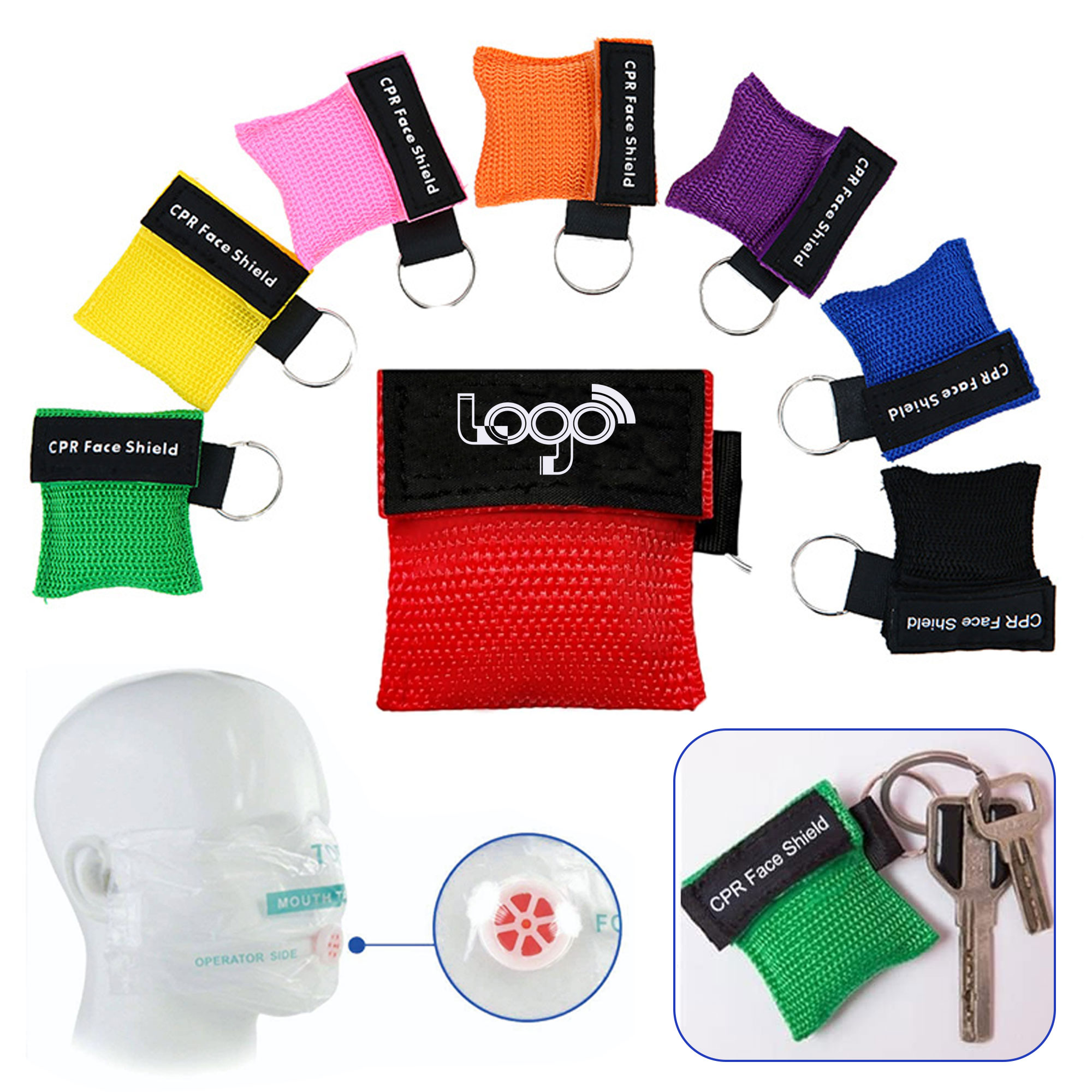 CPR Face Shield with One Way Valve 2