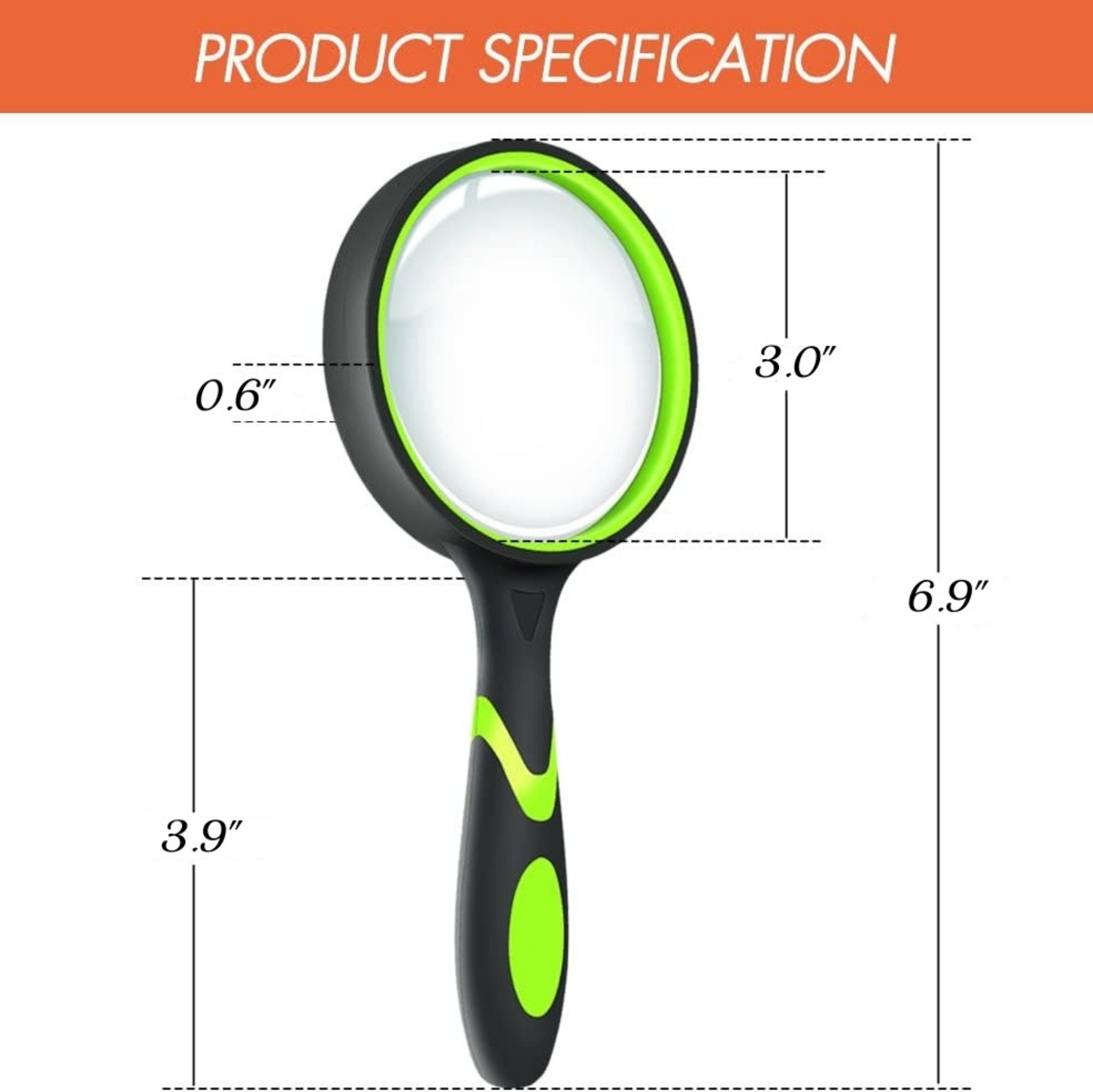 10X 75mm Handheld Magnifier 3