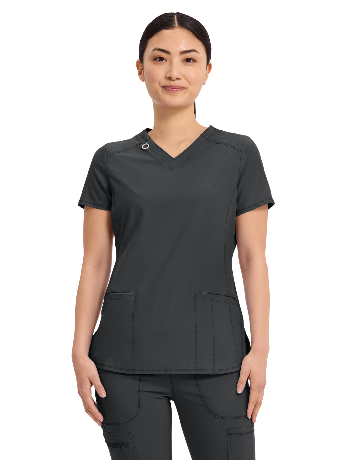 Infinity - Women's 2 Pocket Princess Seams V-Neck Top 34