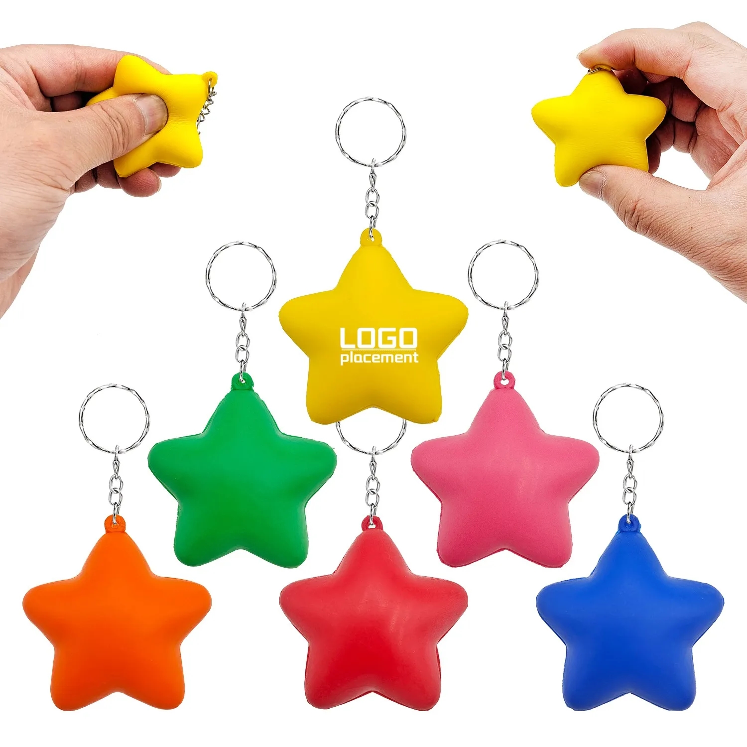 Customized PU Star Keychain