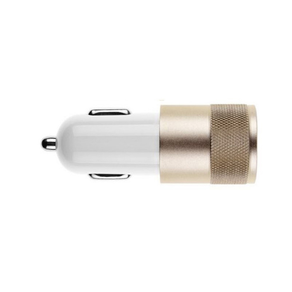 TurboDual Mini Knurled Metal USB Car Charger 4