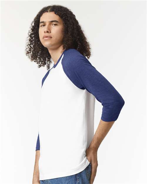 Unisex CVC Three-Quarter Sleeve Tee - 2003CVC 28
