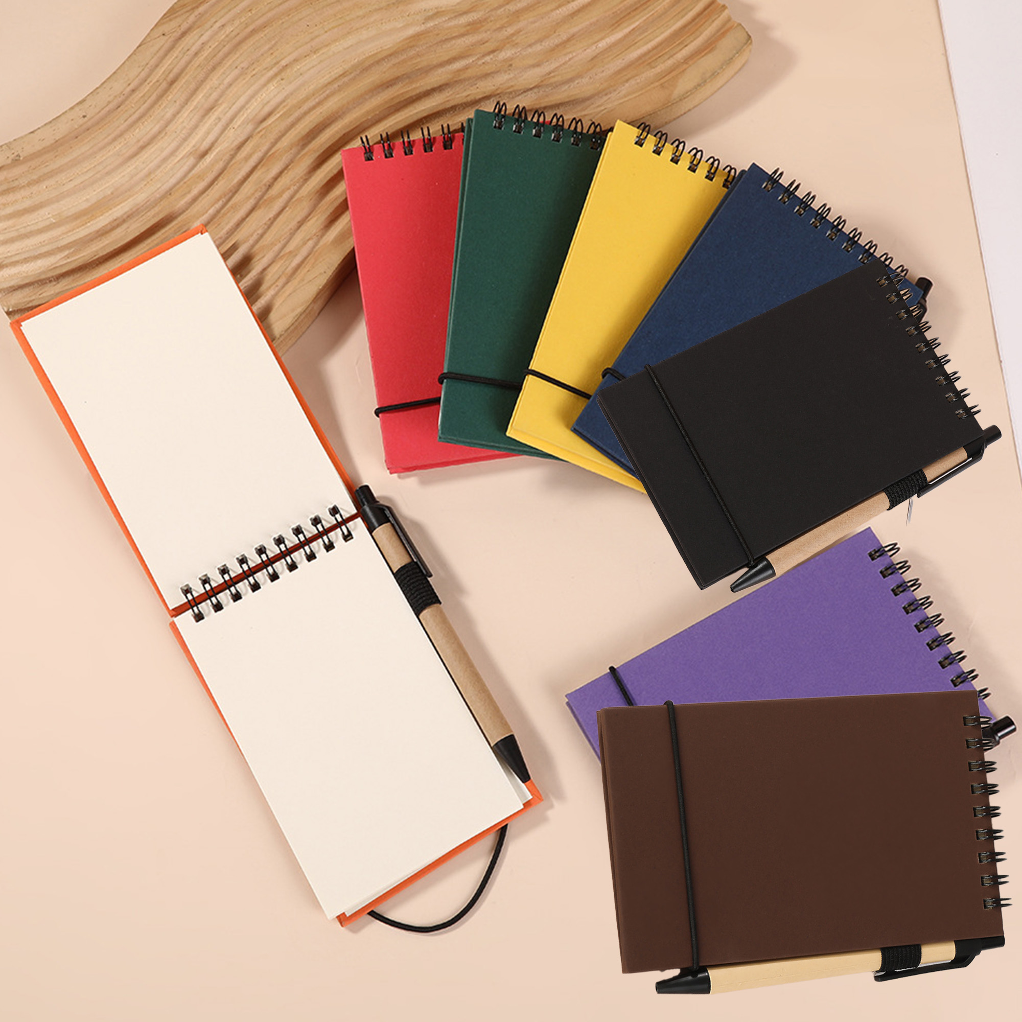 Fashionable Multicolored Portable Notebook With Pen Set 3