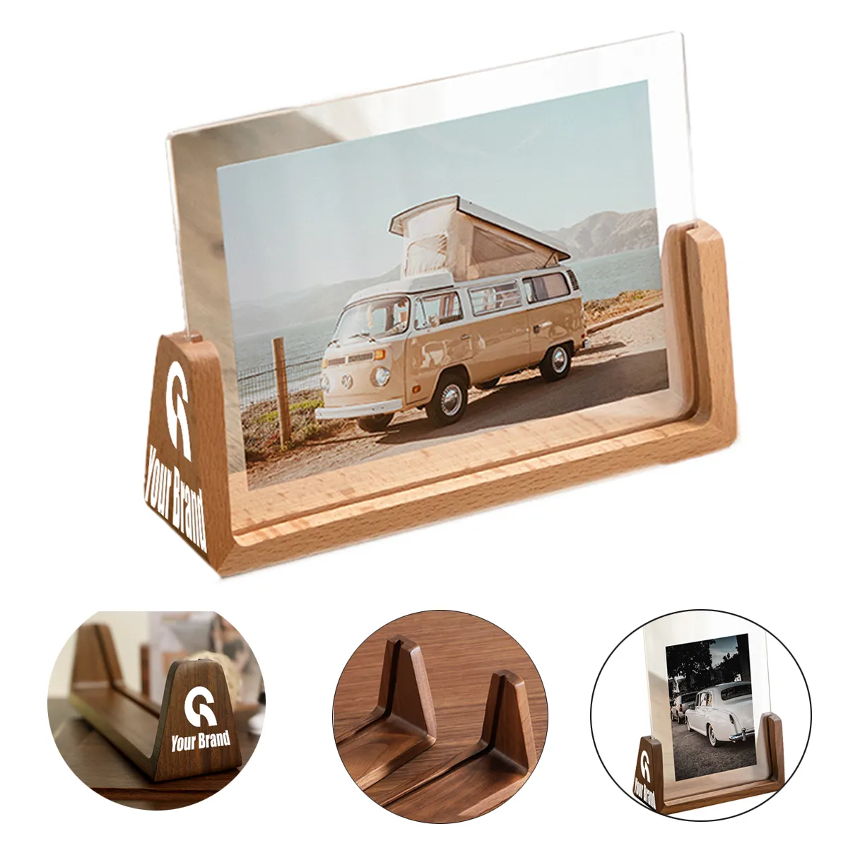 5 Pack U Shape Transparent Beech Creative Photo Frame 2