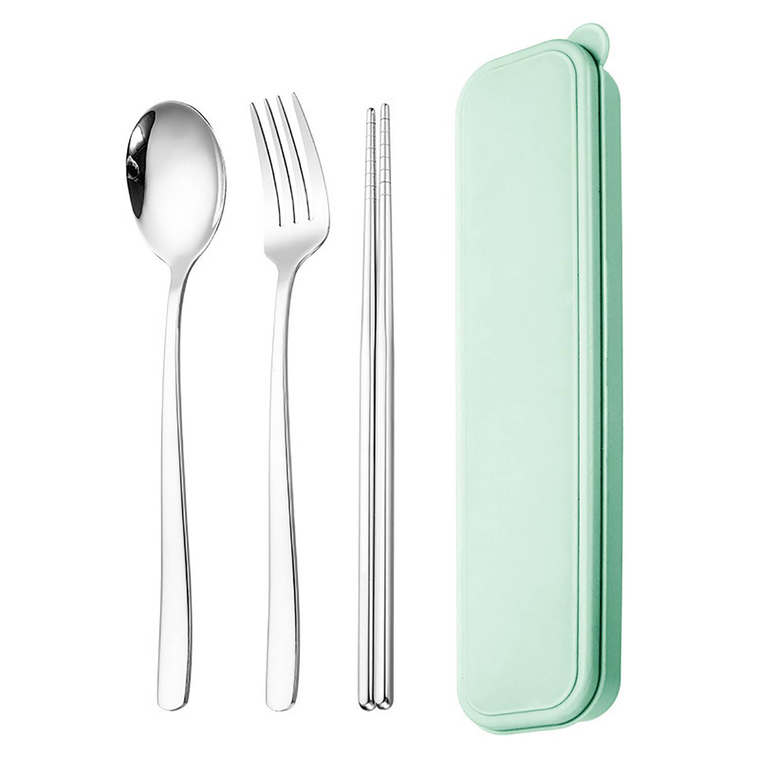 Stainless Steel Chopsticks Spoon Fork Cutlery Set w/ Box 2
