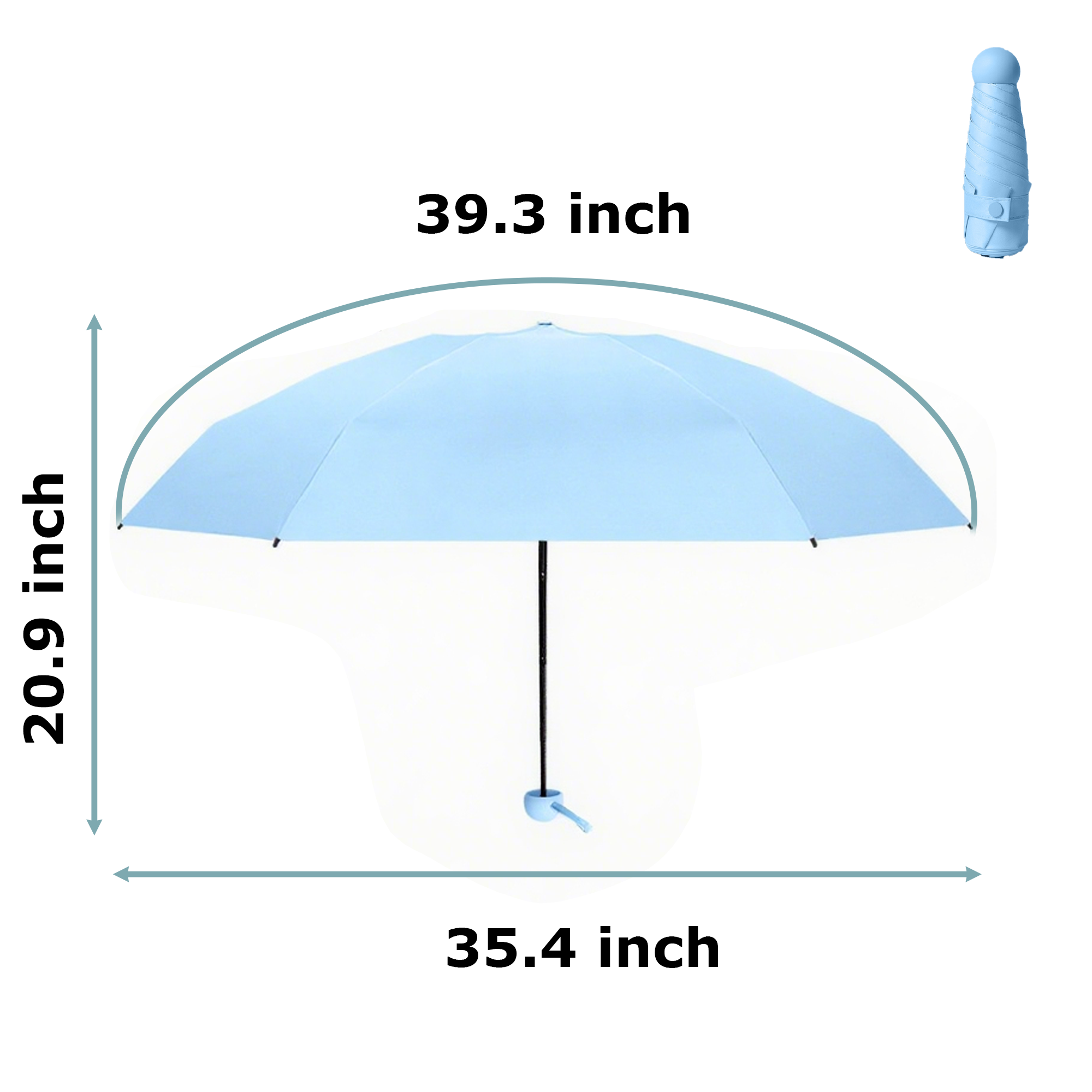 Mini Windproof Sun & Rain Pocket Umbrella 3