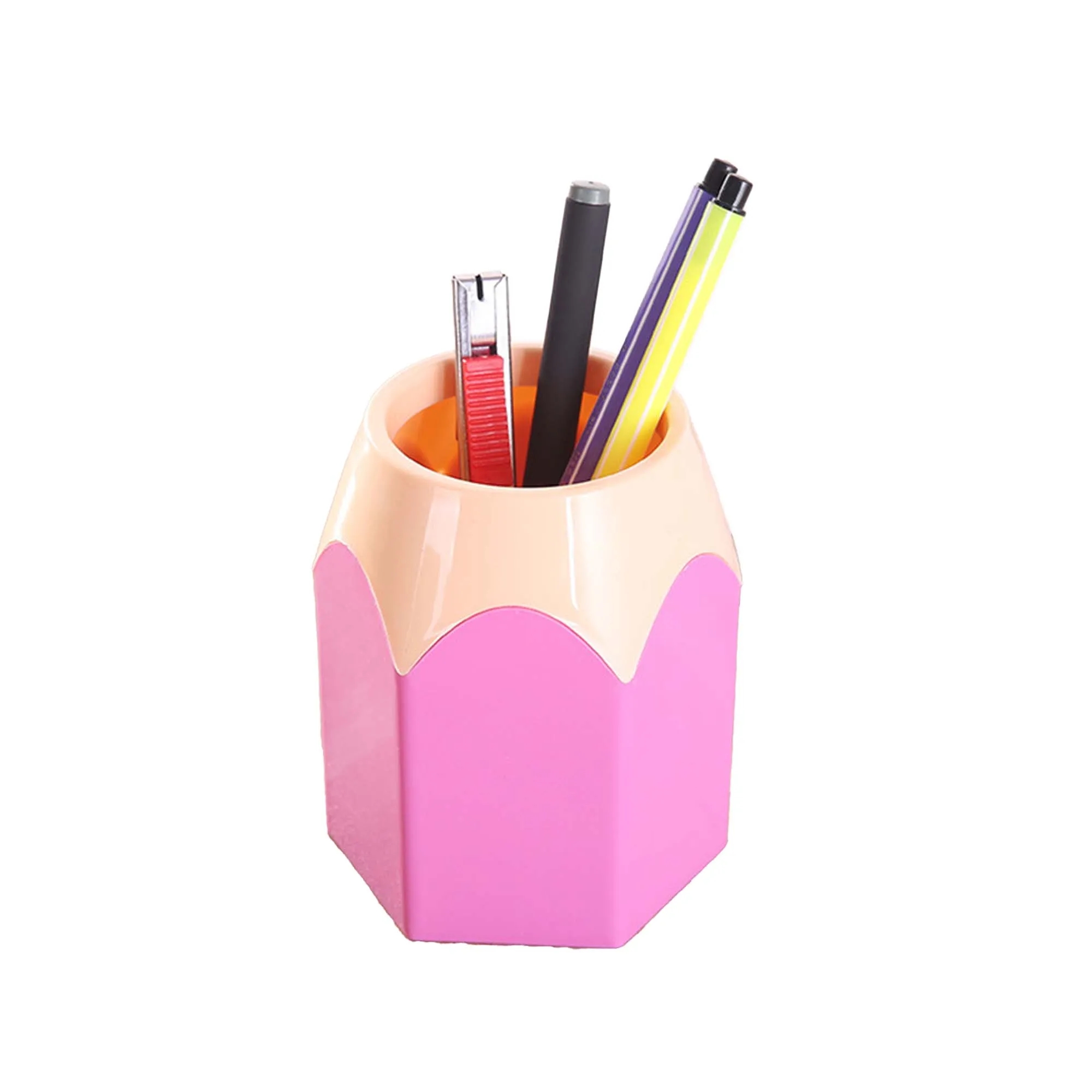 Creative Plastic Pencil-shaped Pen Holder 4